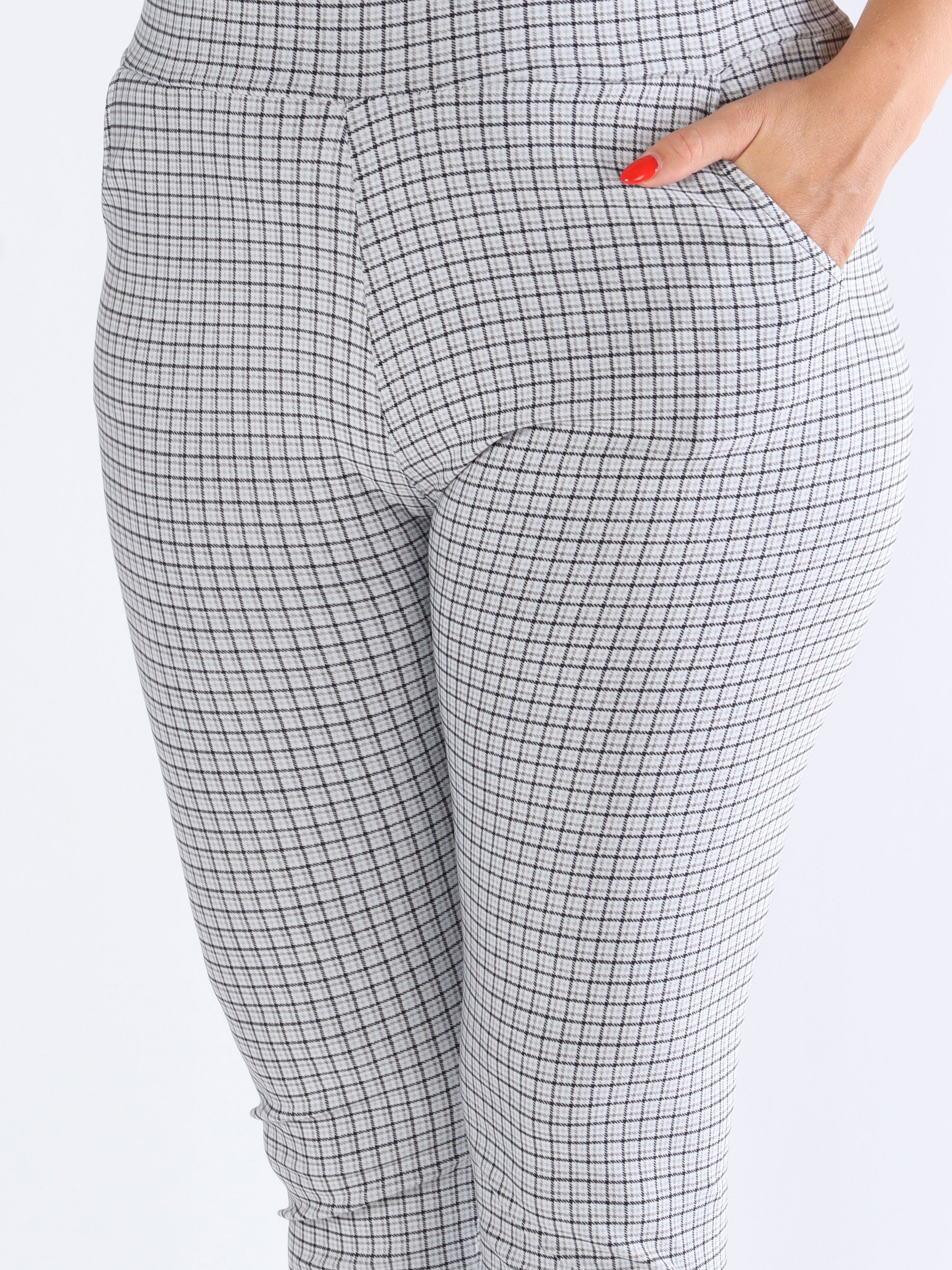 Ally - Mönstrade elastiska byxor