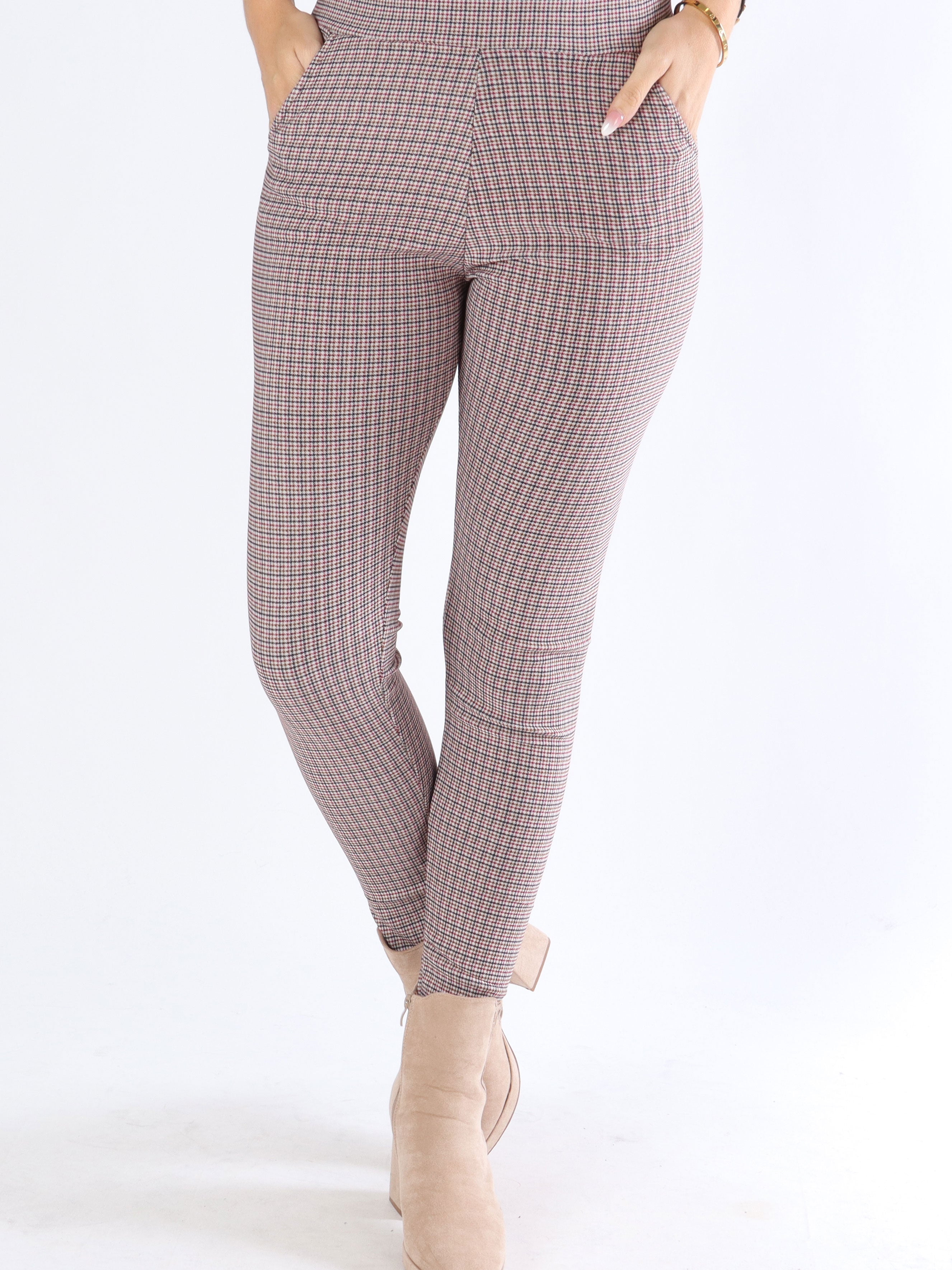 Ally - Mönstrade elastiska byxor