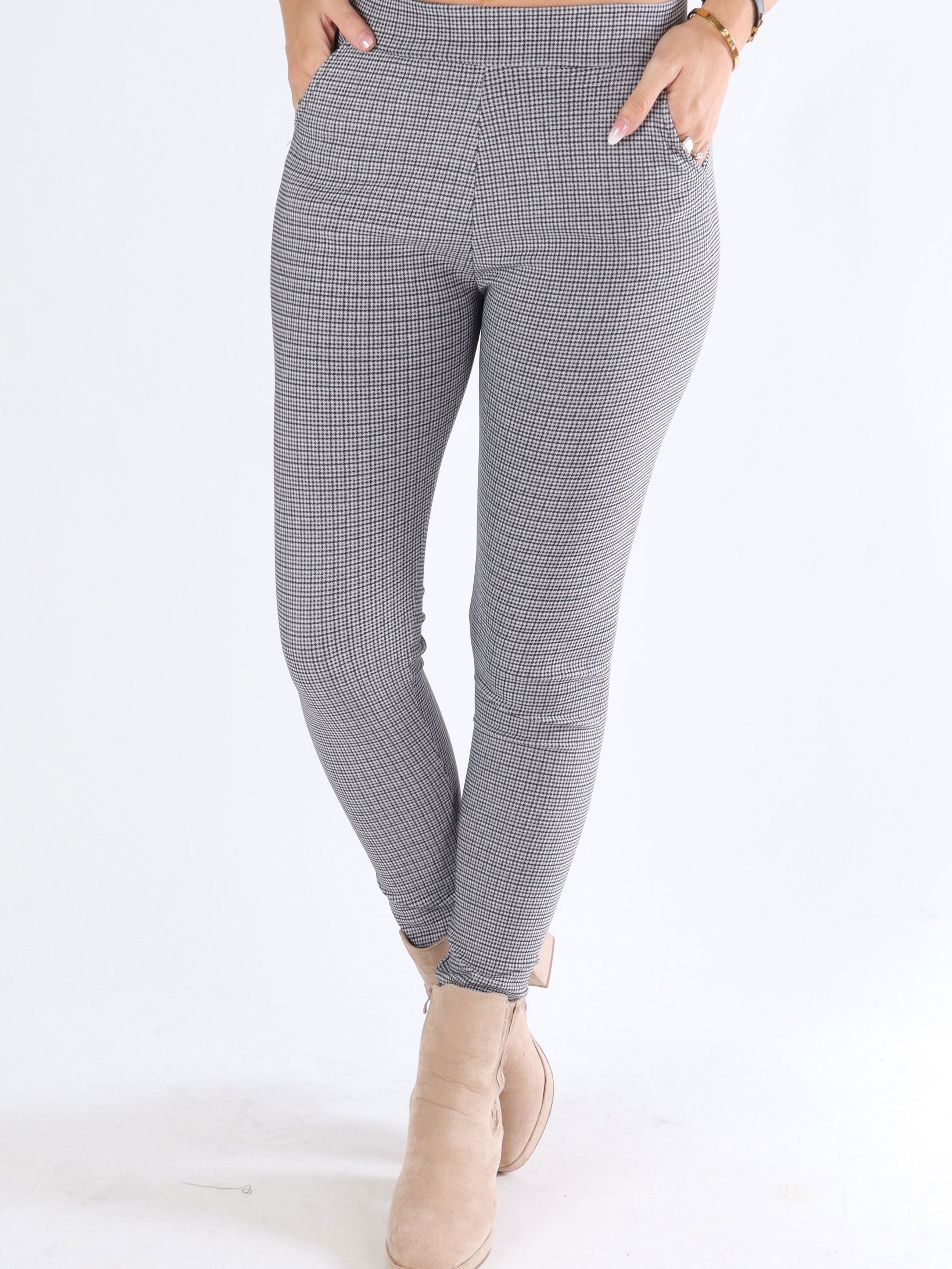 Ally - Mönstrade elastiska byxor