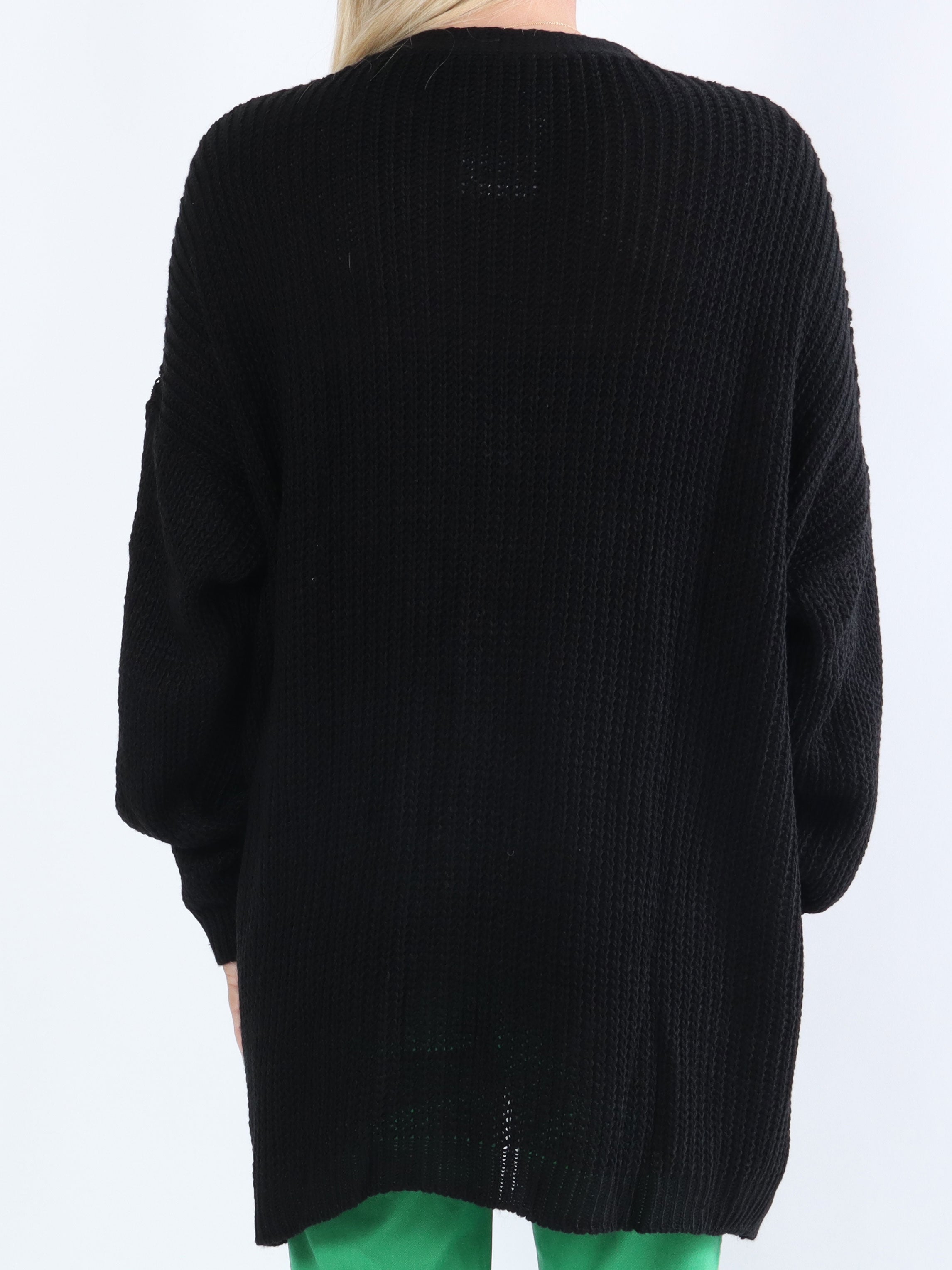 Millymy - Stickad kofta med stora knappar