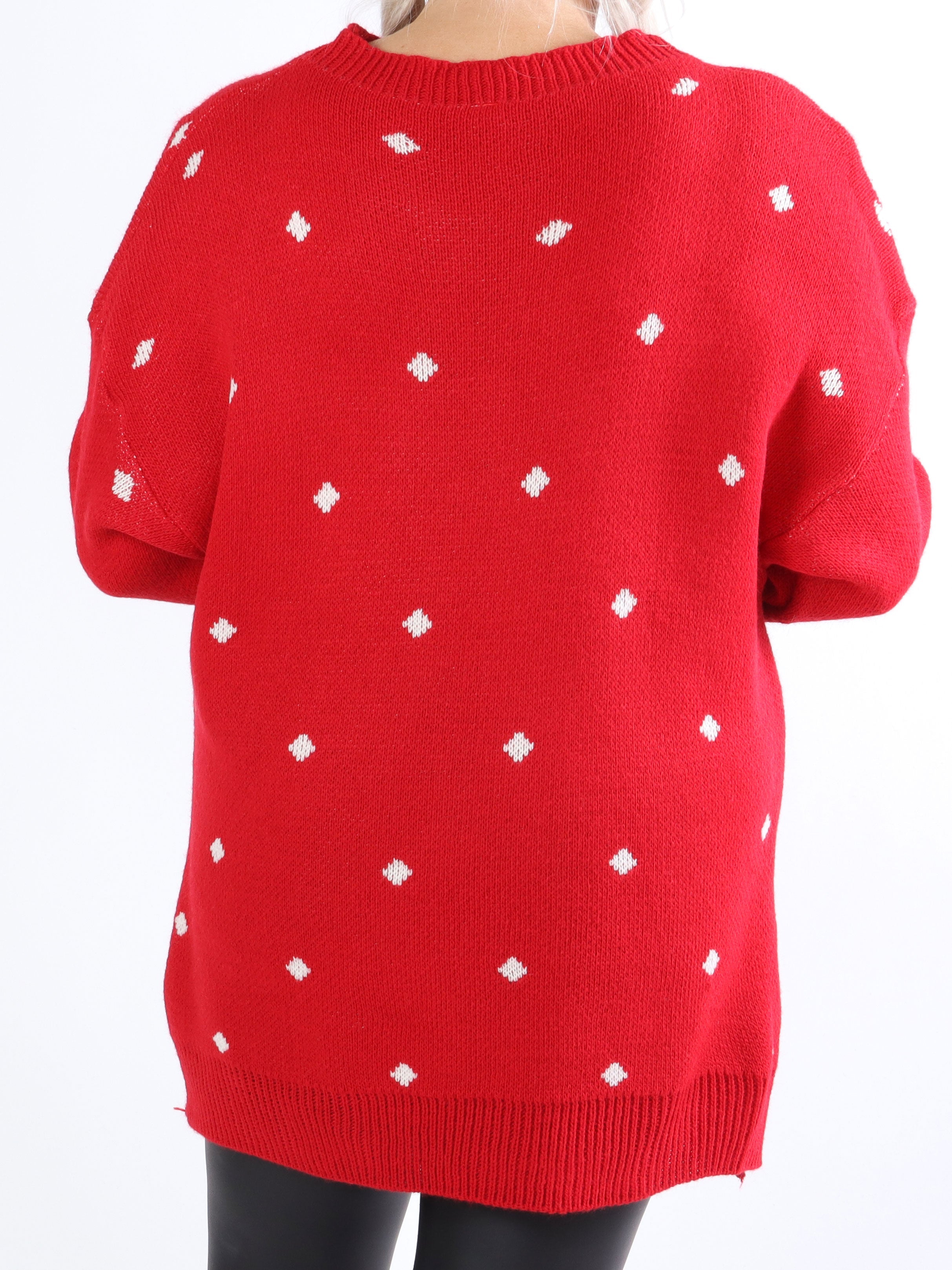 Rudolf - Söt julstickning med renar i stora storlekar