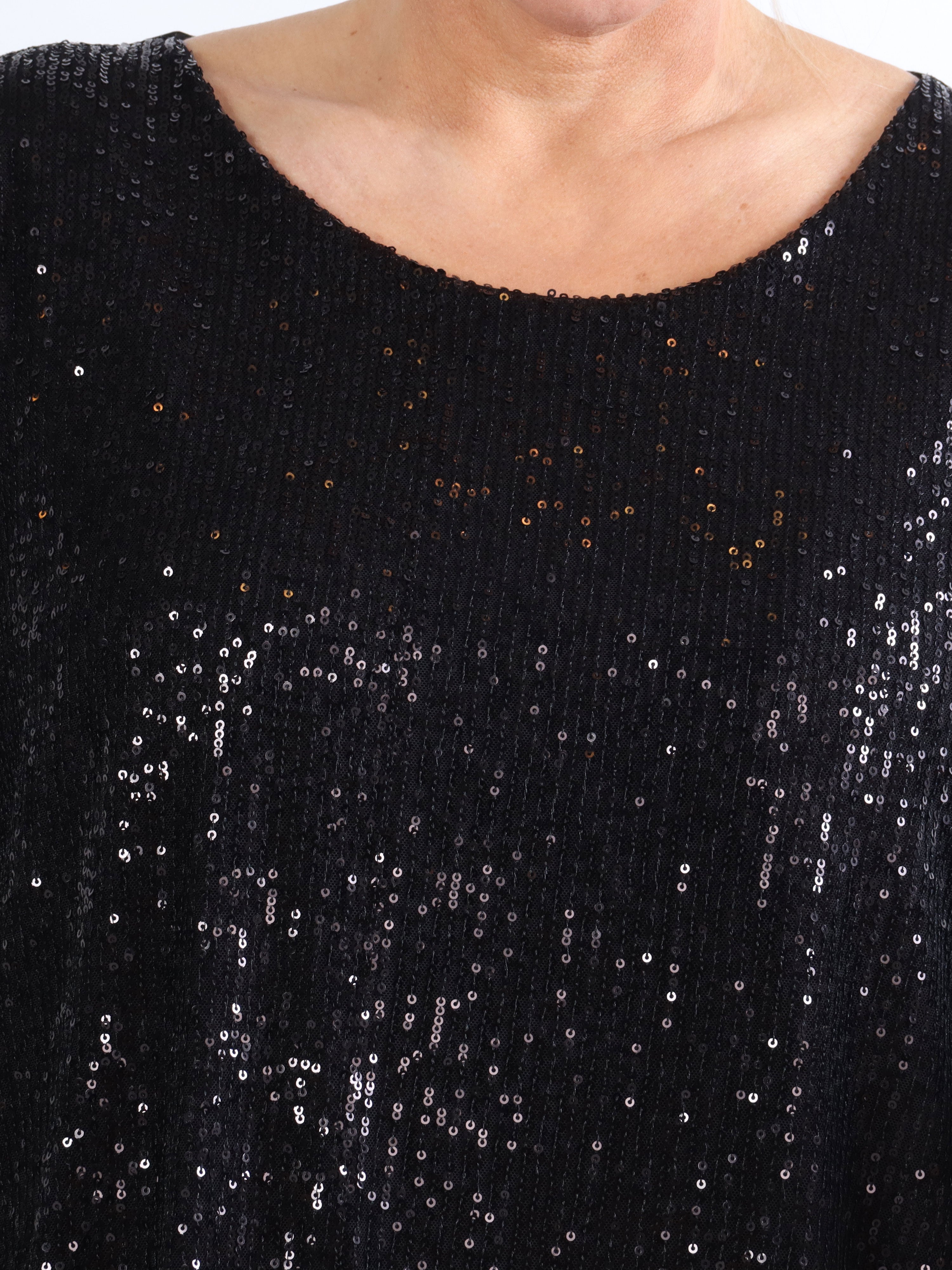 Amani - Chiffon-tunika med paljetter i stora storlekar