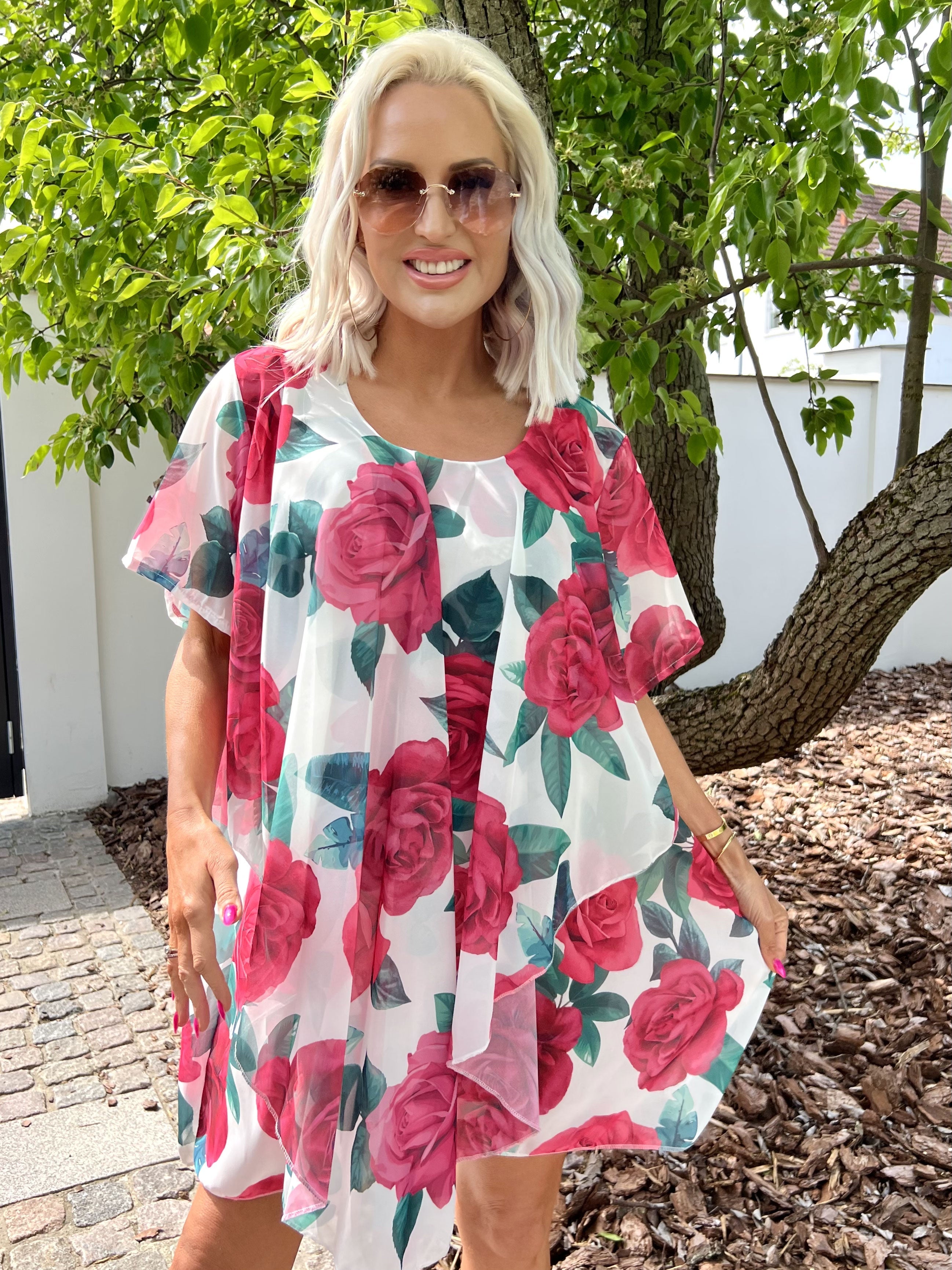 Wanda - Tunika klänning i chiffong