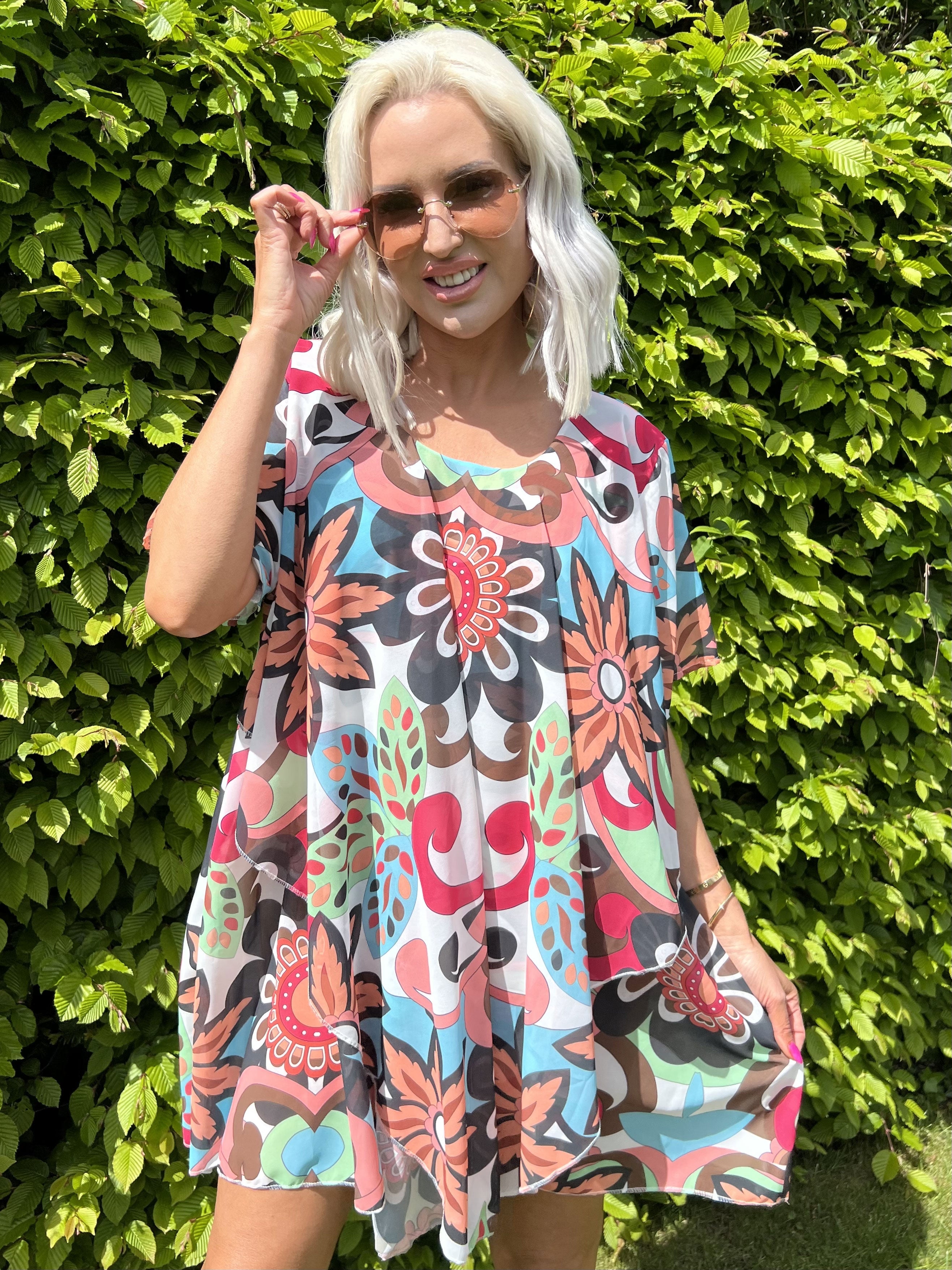 Wanda - Tunika klänning i chiffong