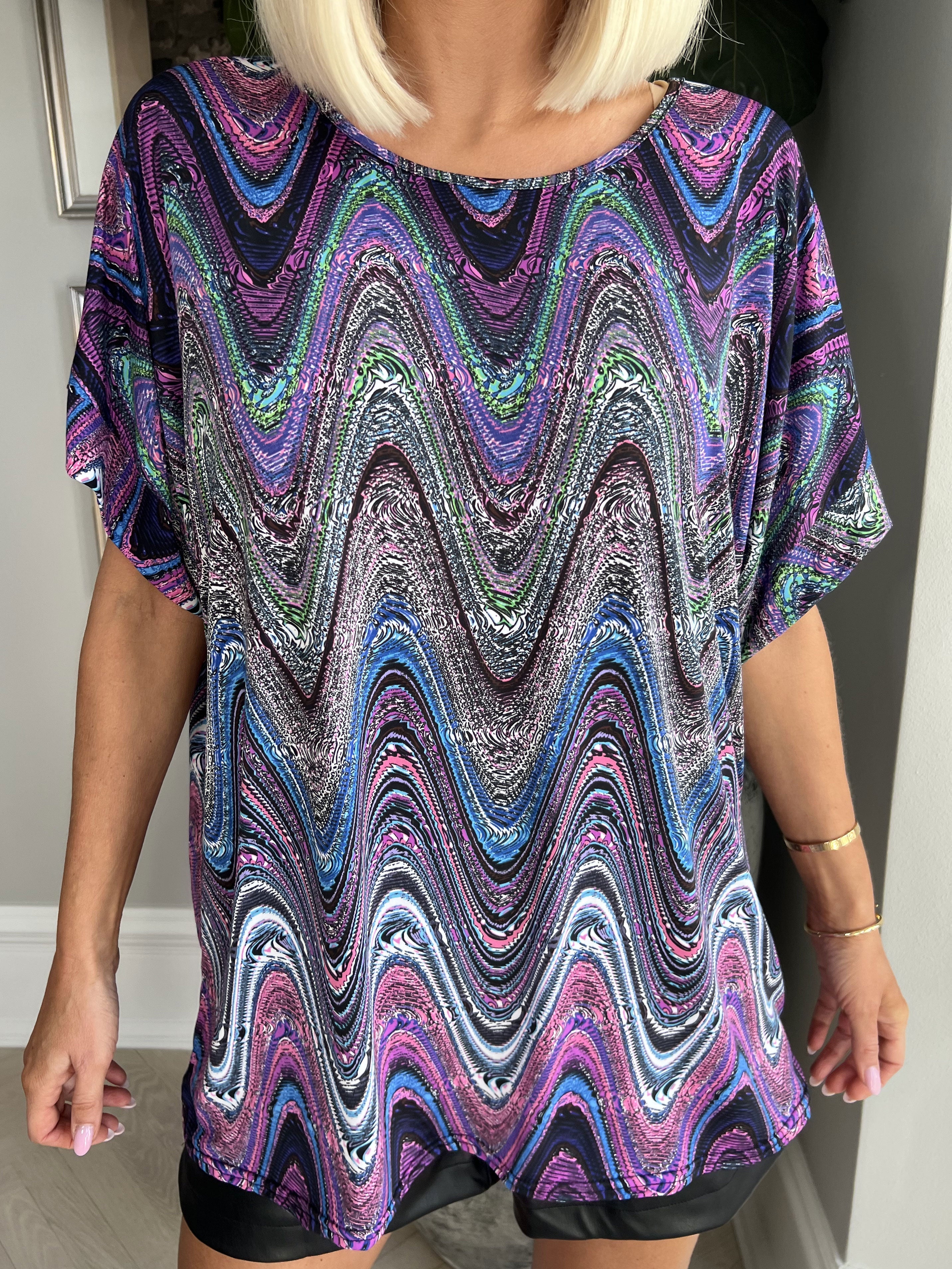 Indy - Mönstrad mjuk blus