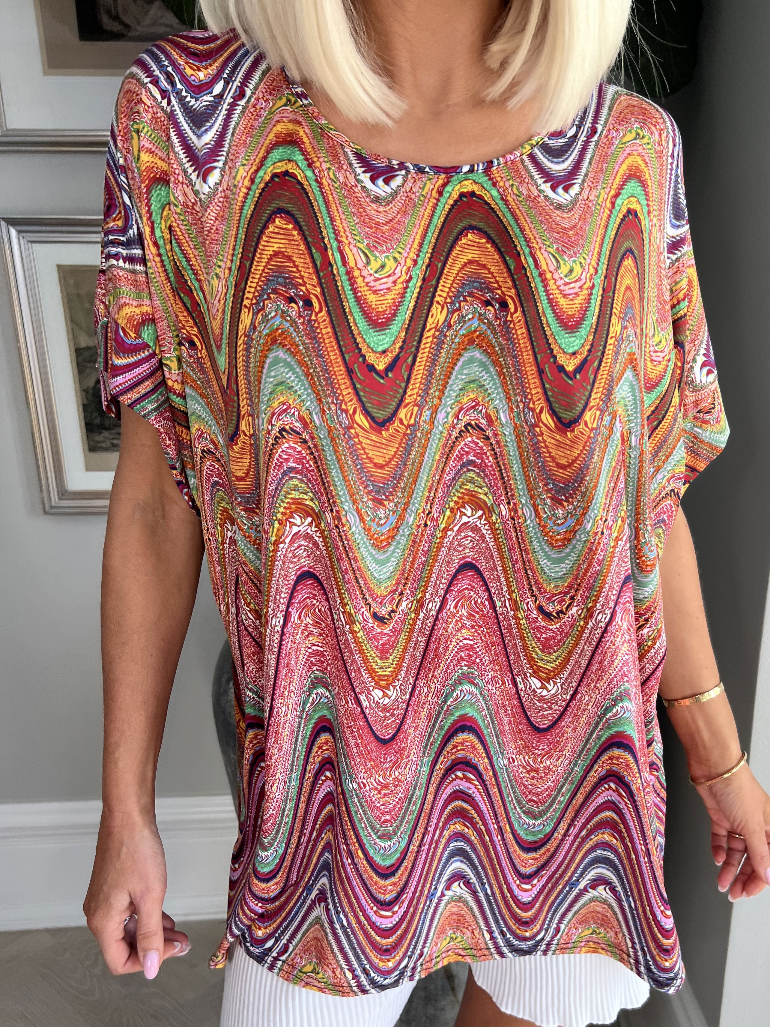 Indy - Mönstrad mjuk blus