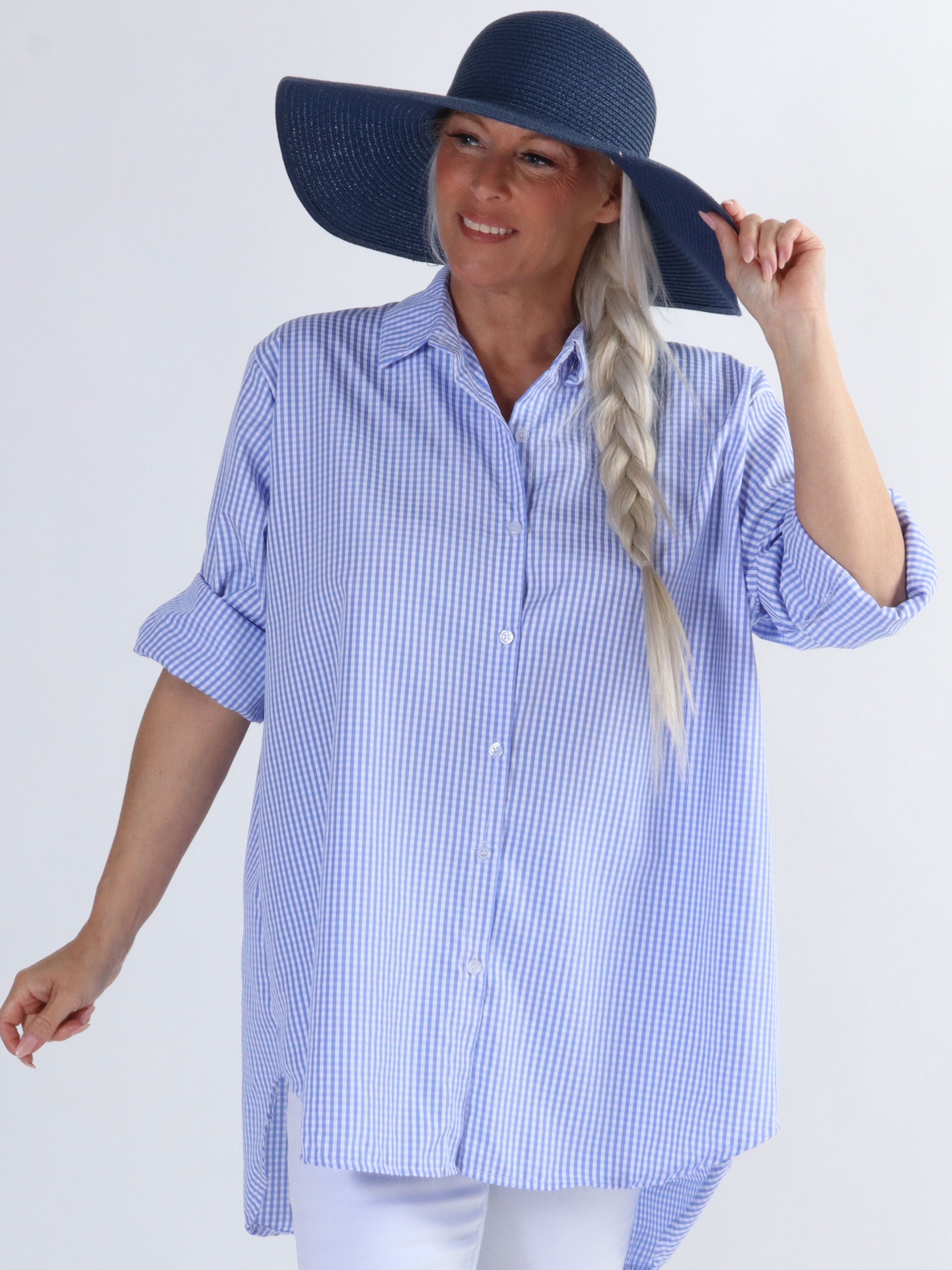 Johanne check - finrutig skjorta i stora storlekar