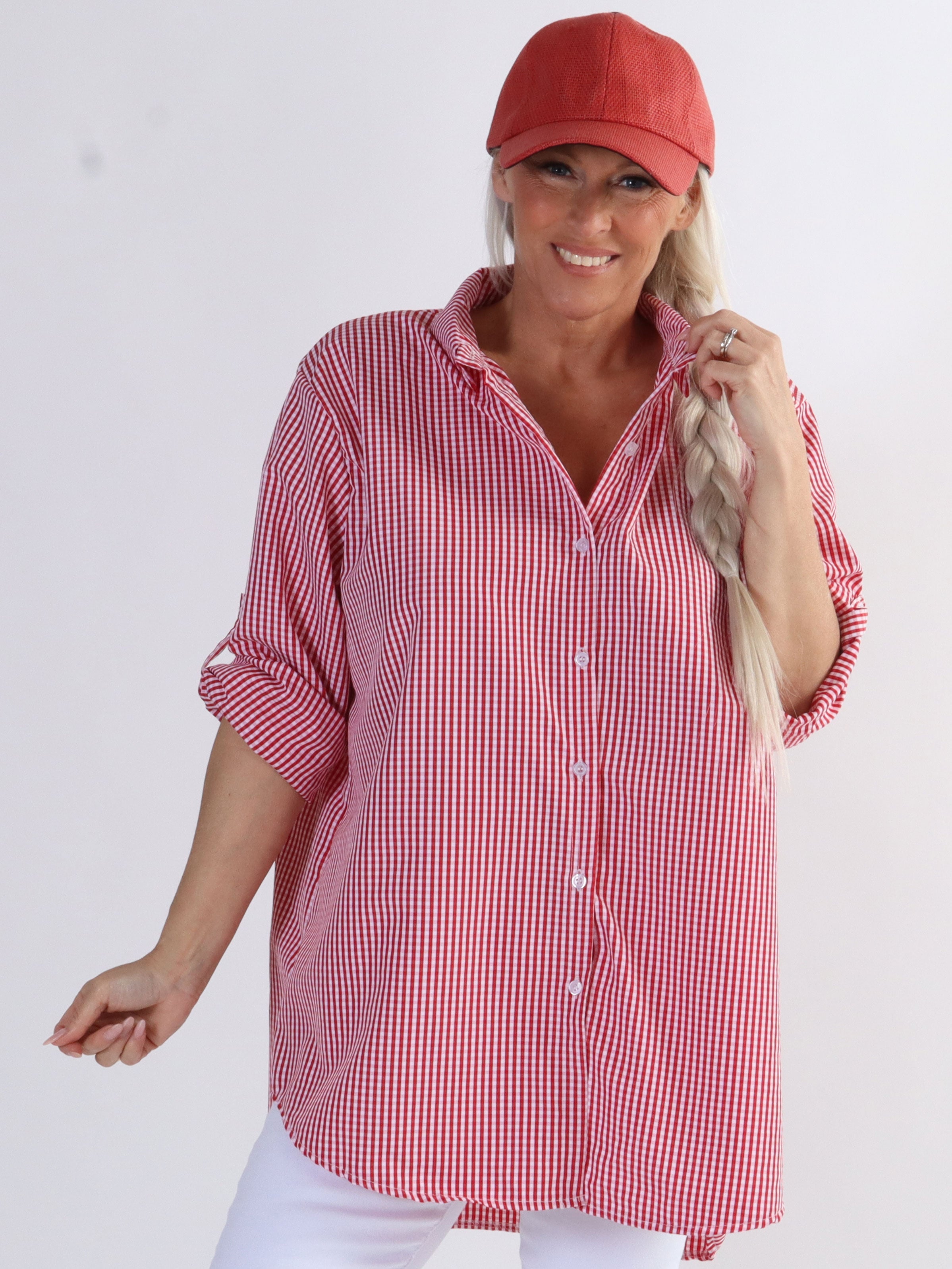 Johanne check - finrutig skjorta i stora storlekar