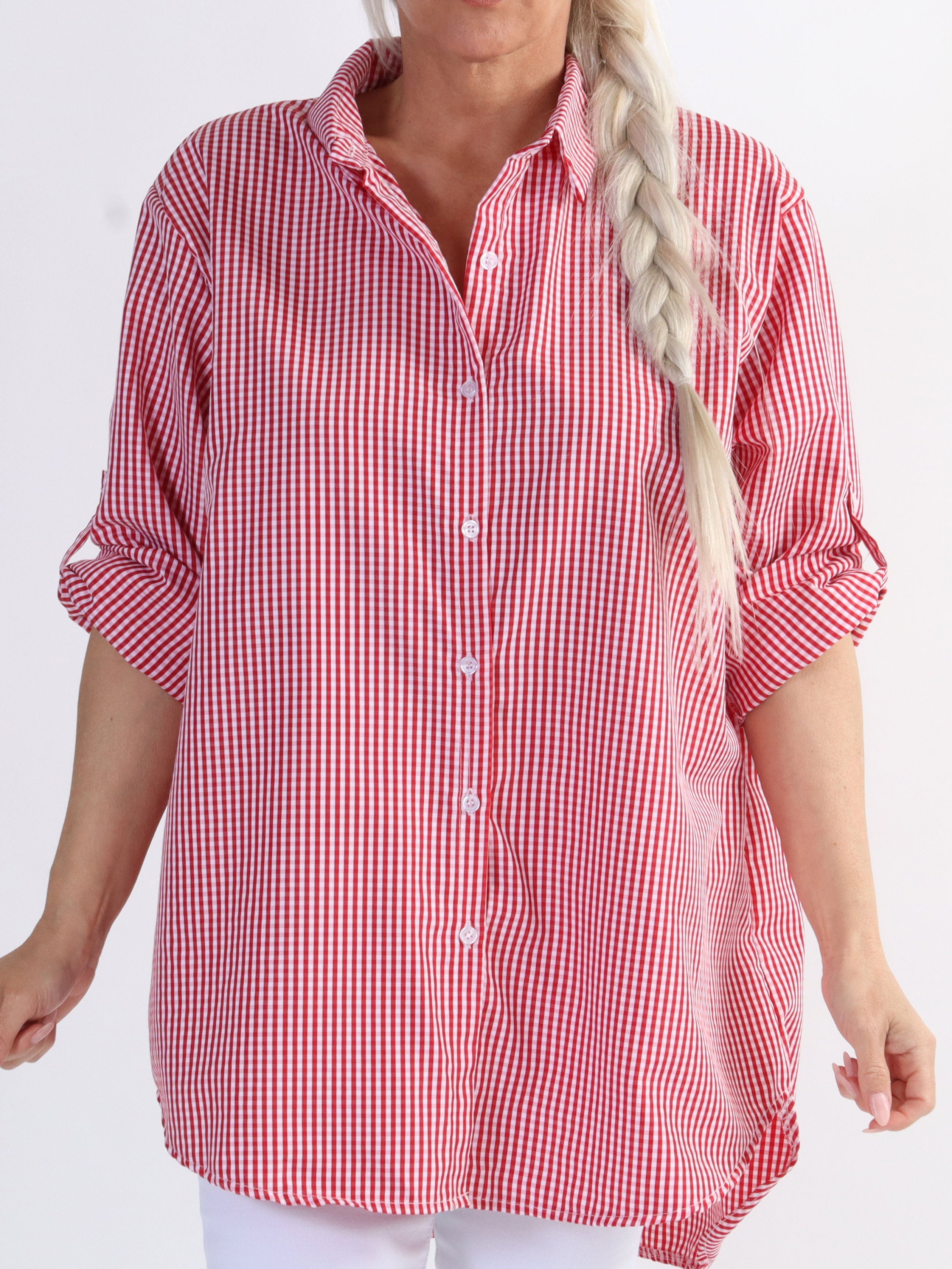 Johanne check - finrutig skjorta i stora storlekar