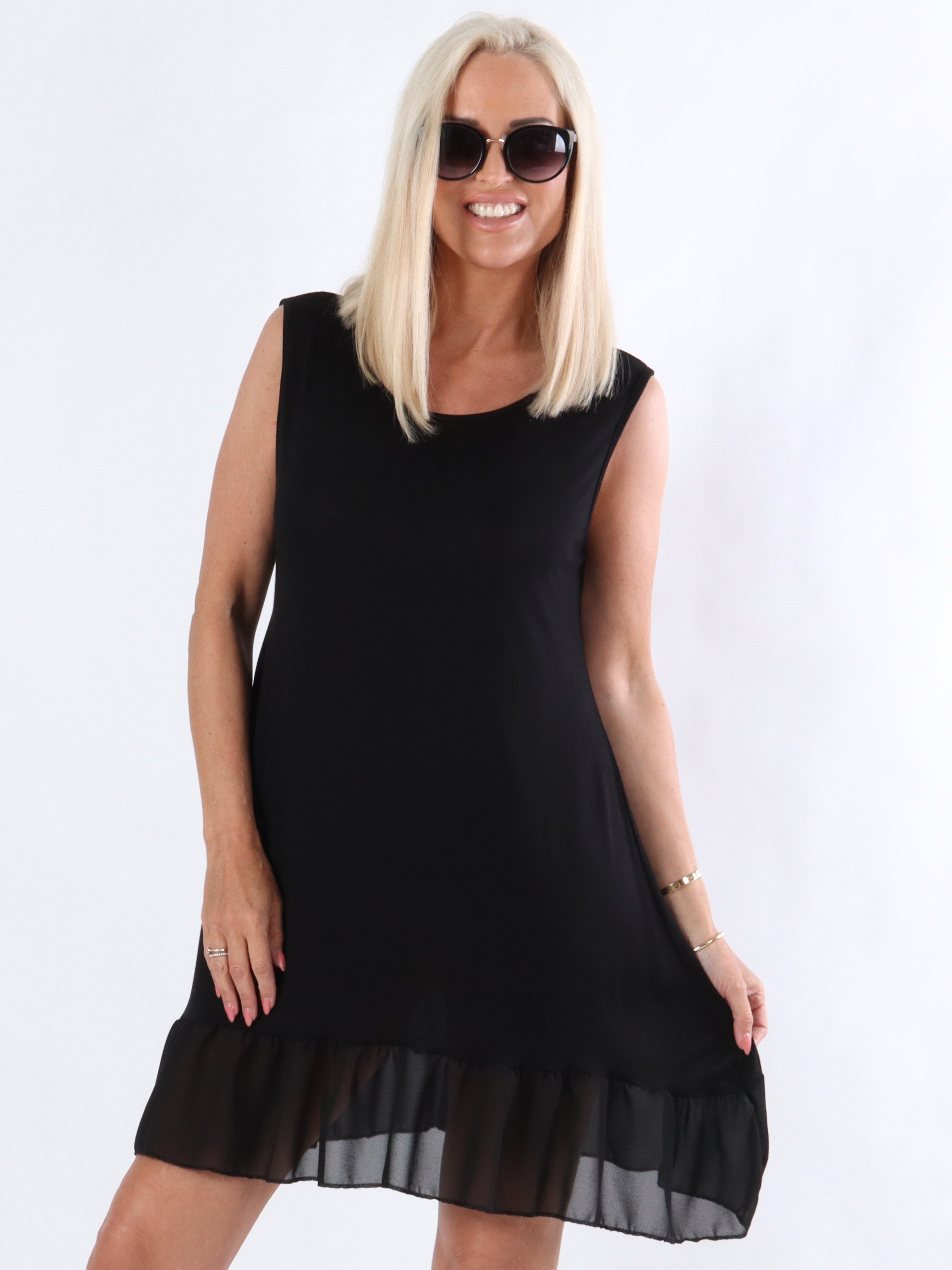 Jolie - Klänning utan ärmar med blommönster