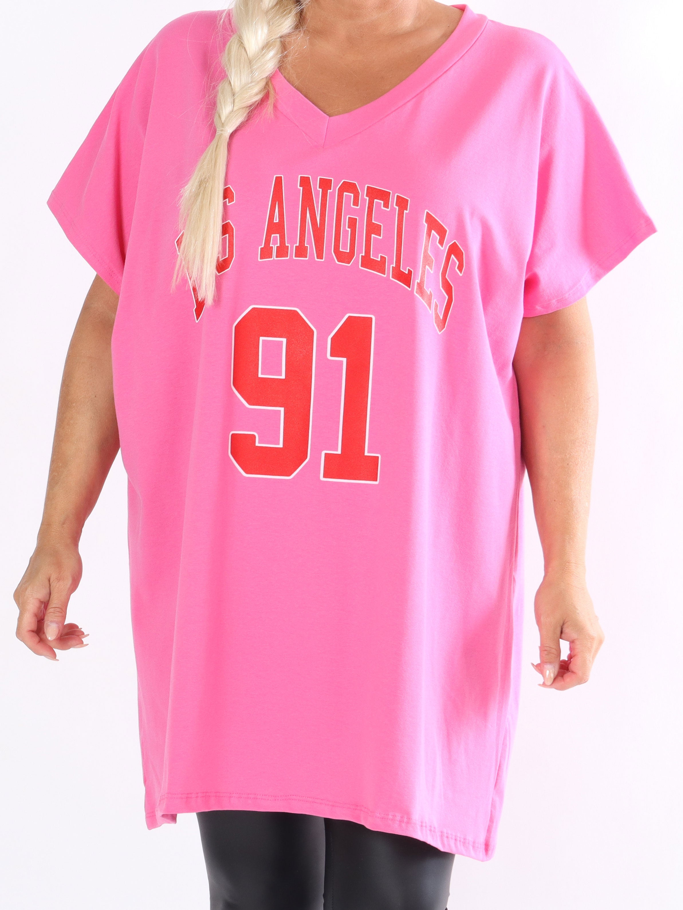 Julia - T-shirt klänning med text framtill