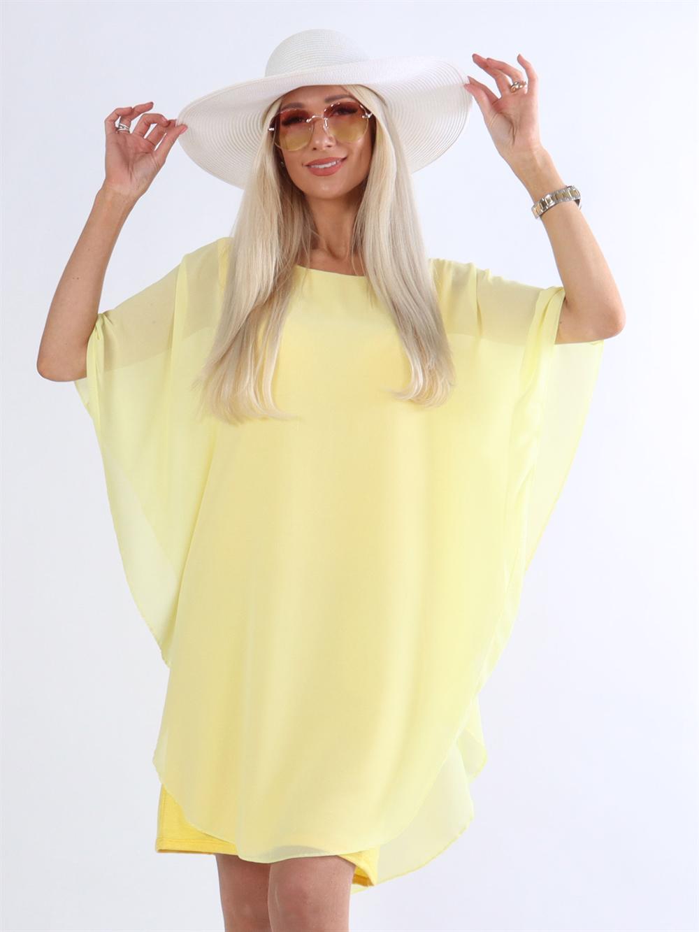 Kenya - Tunikaklänning med chiffonglager