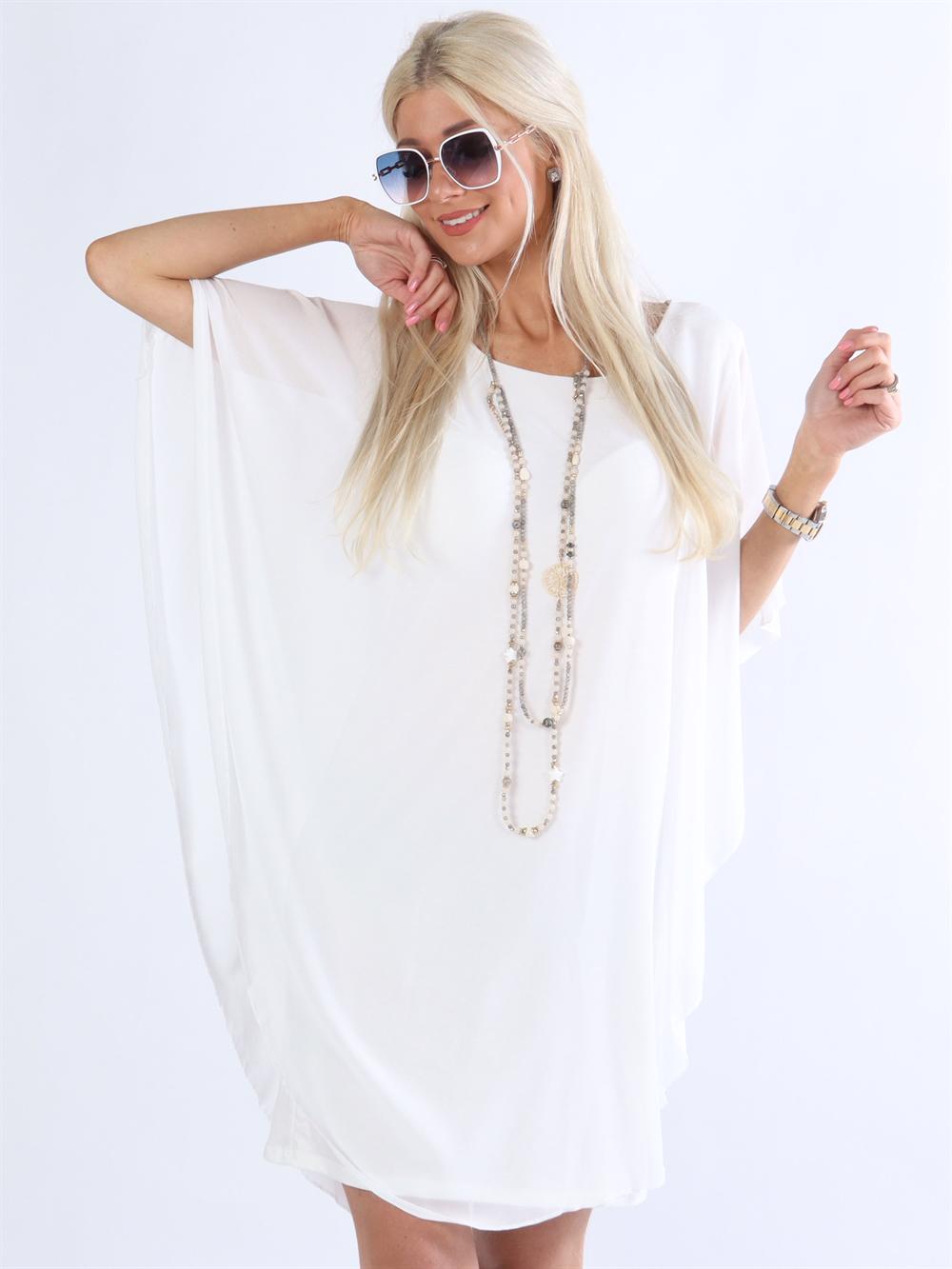 Kenya - Tunikaklänning med chiffonglager