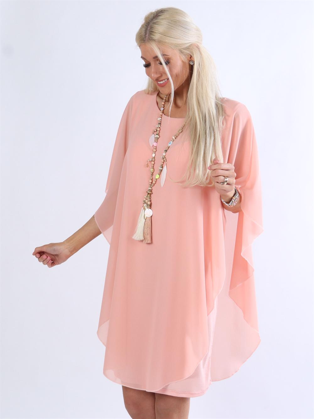 Kenya - Tunikaklänning med chiffonglager