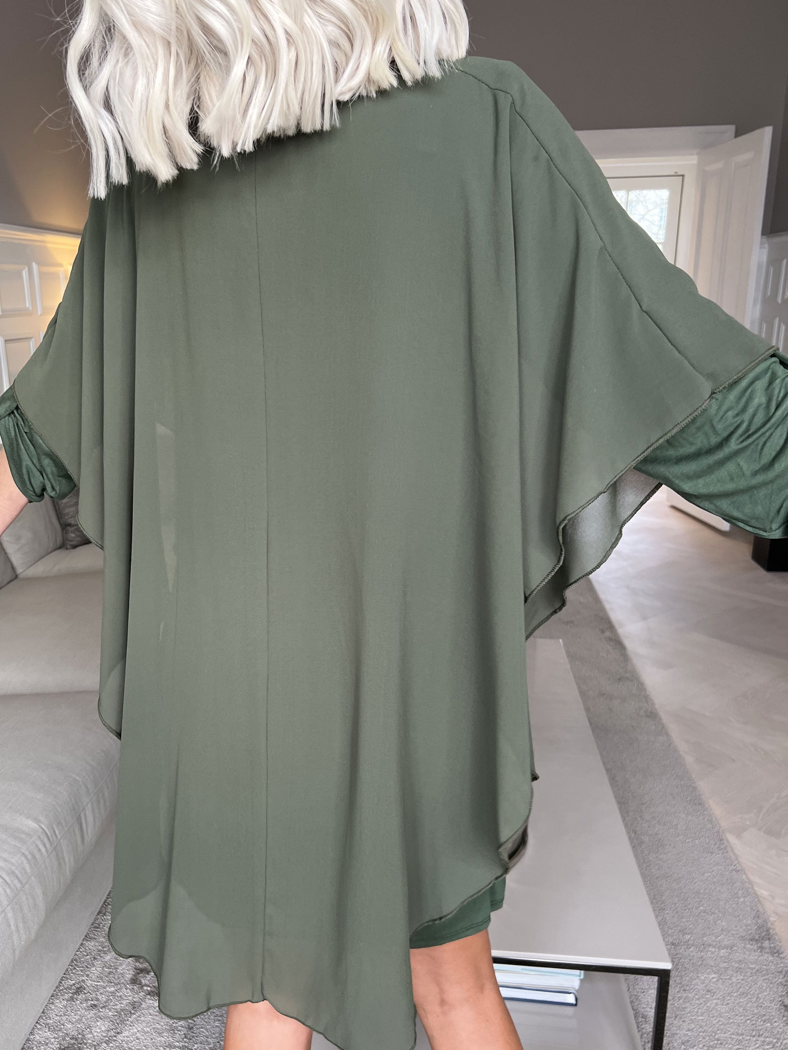 Kenya long sleeve - Tunikaklänning med chiffonglager