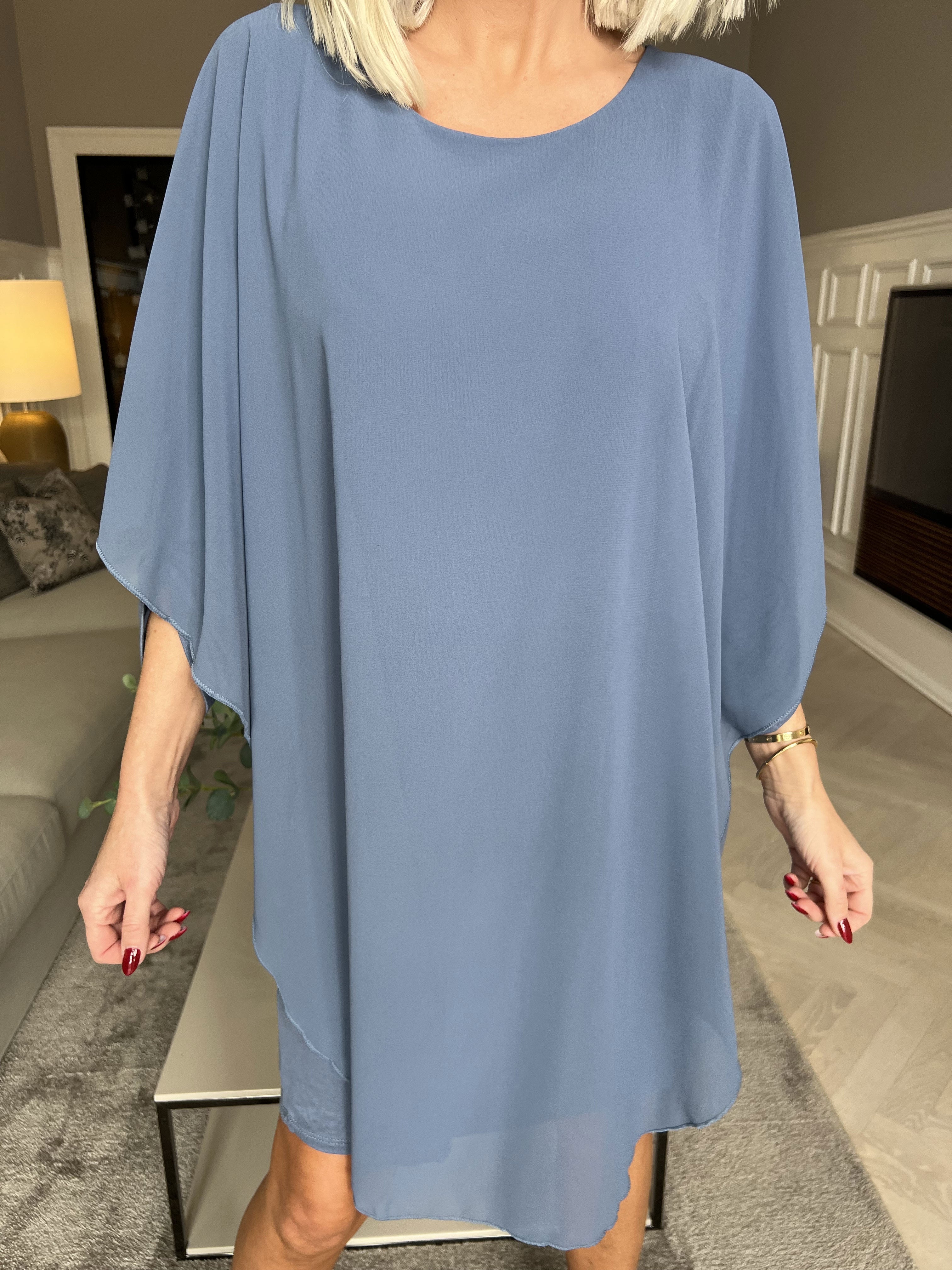 Kenya long sleeve - Tunikaklänning med chiffonglager