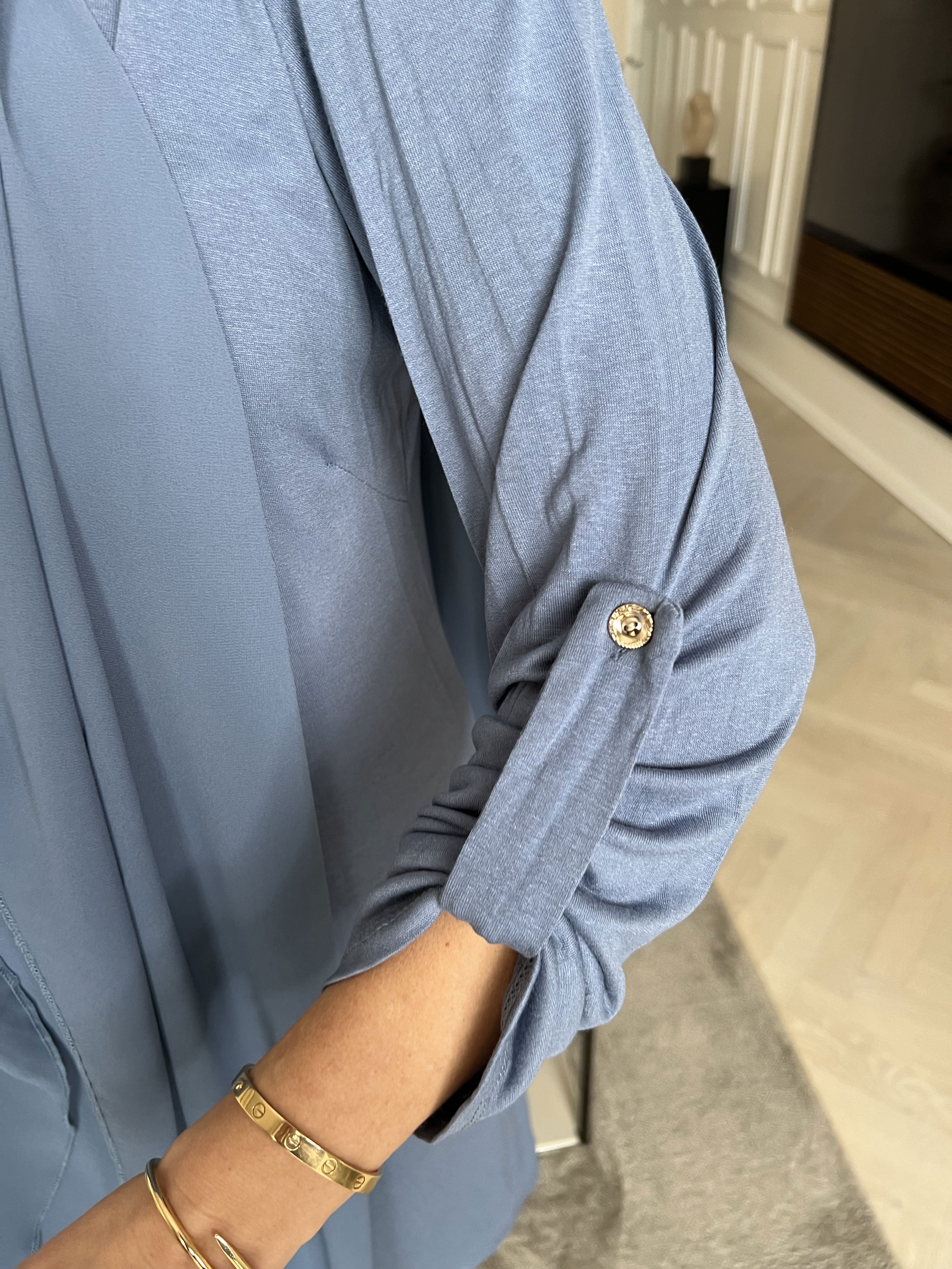 Kenya long sleeve - Tunikaklänning med chiffonglager