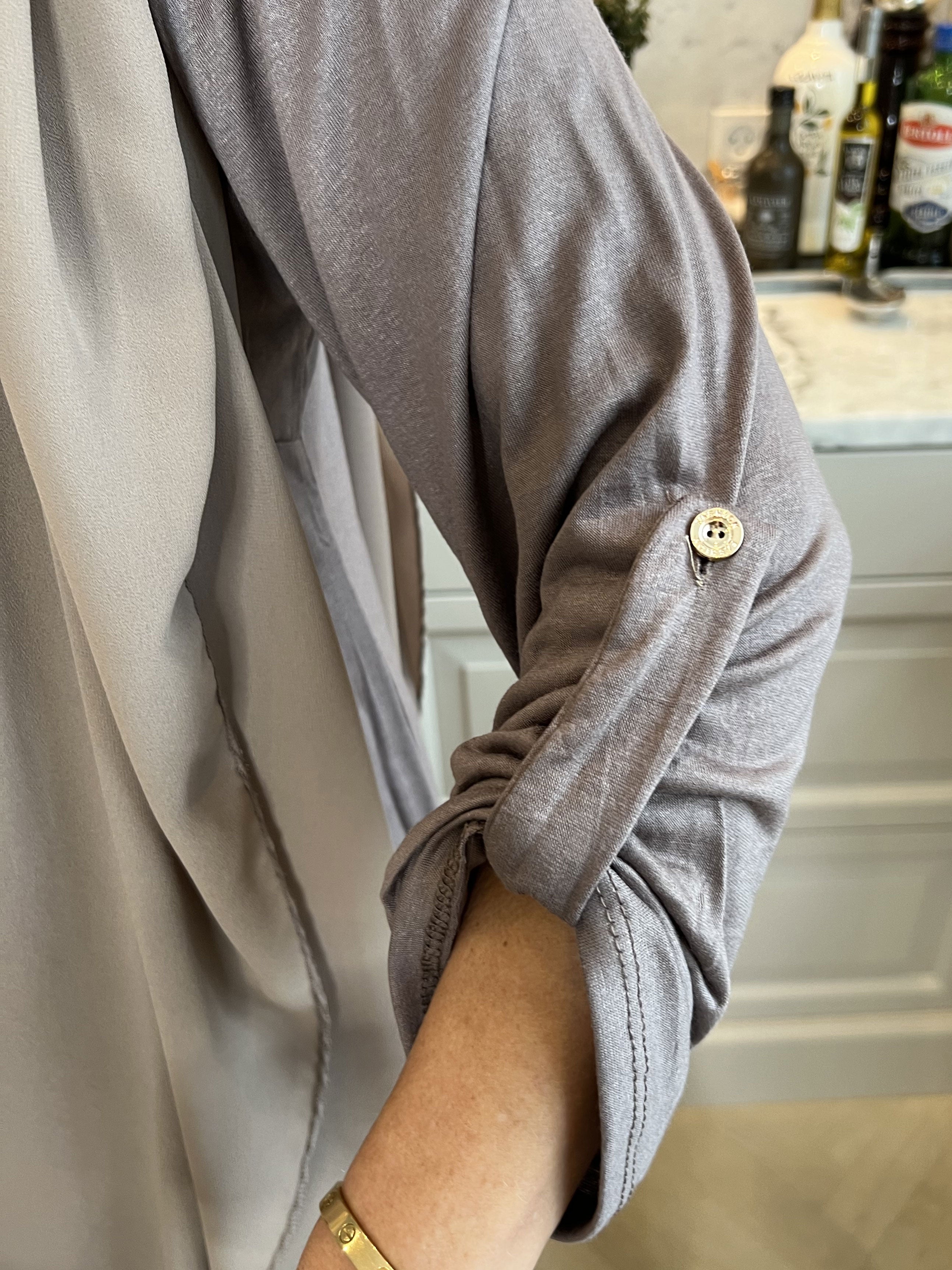 Kenya long sleeve - Tunikaklänning med chiffonglager