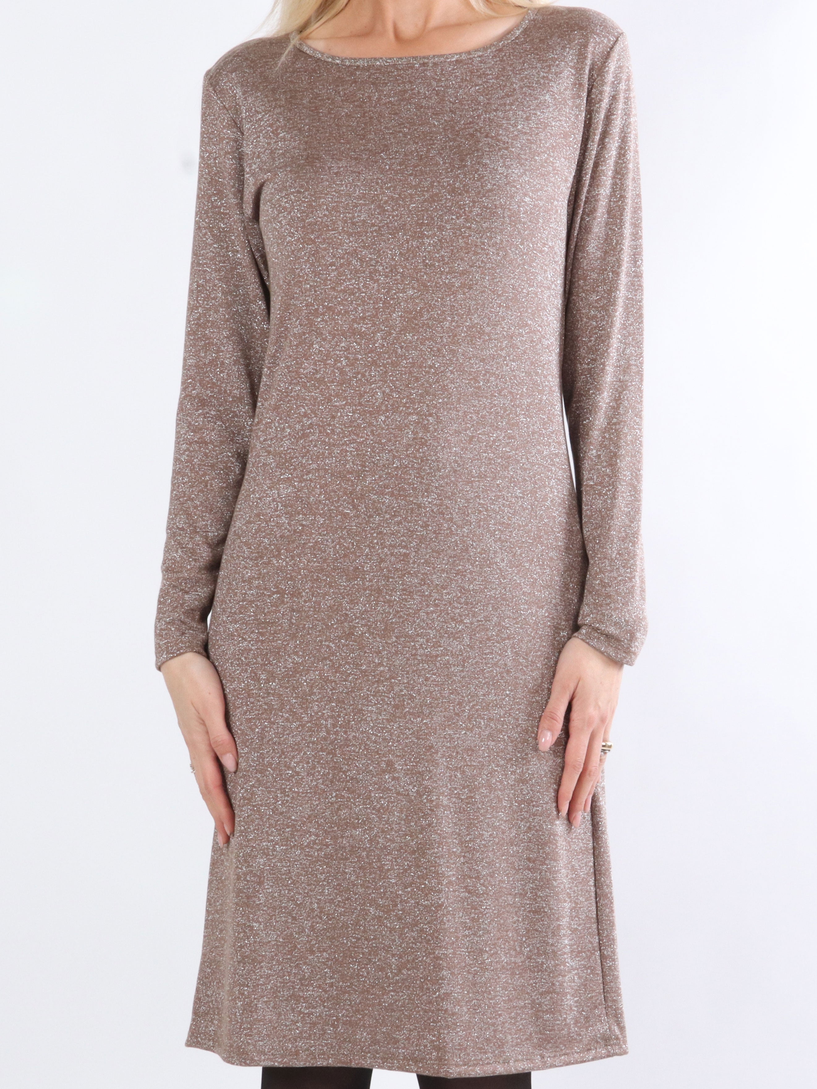 Kisser - Enkel klänning med långa ärmar