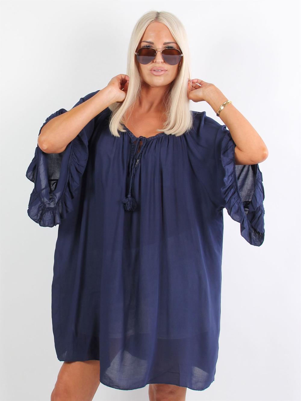 Layla - Tunikaklänning med volangärmar