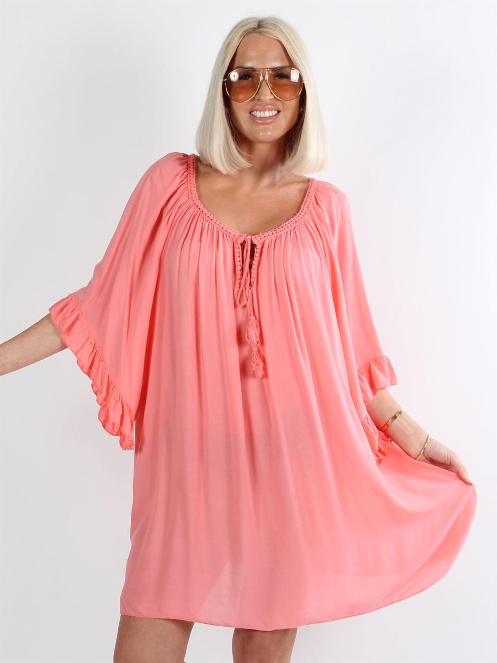 Layla - Tunikaklänning med volangärmar