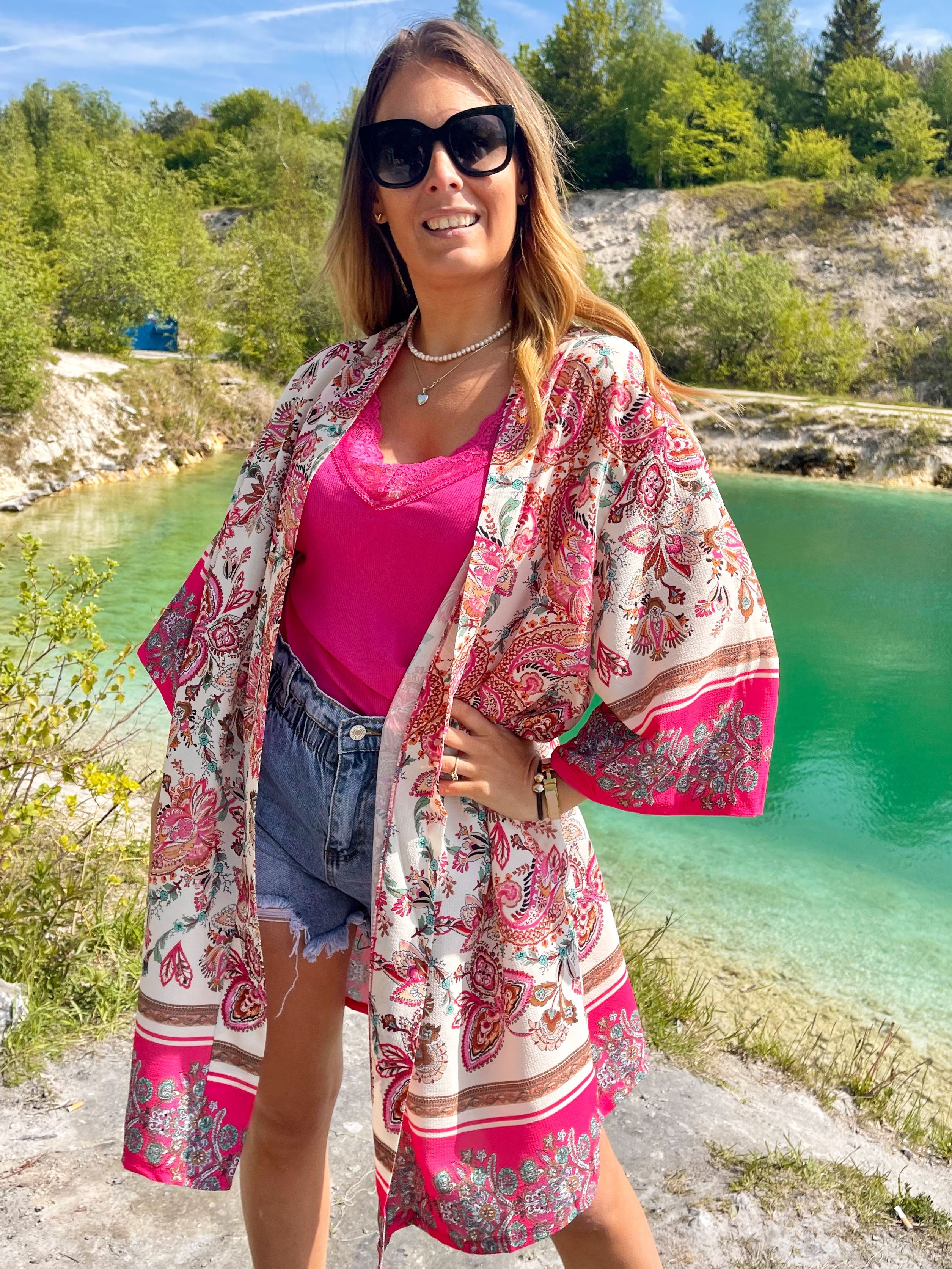 Lily - Paisley-mönstrad kimono