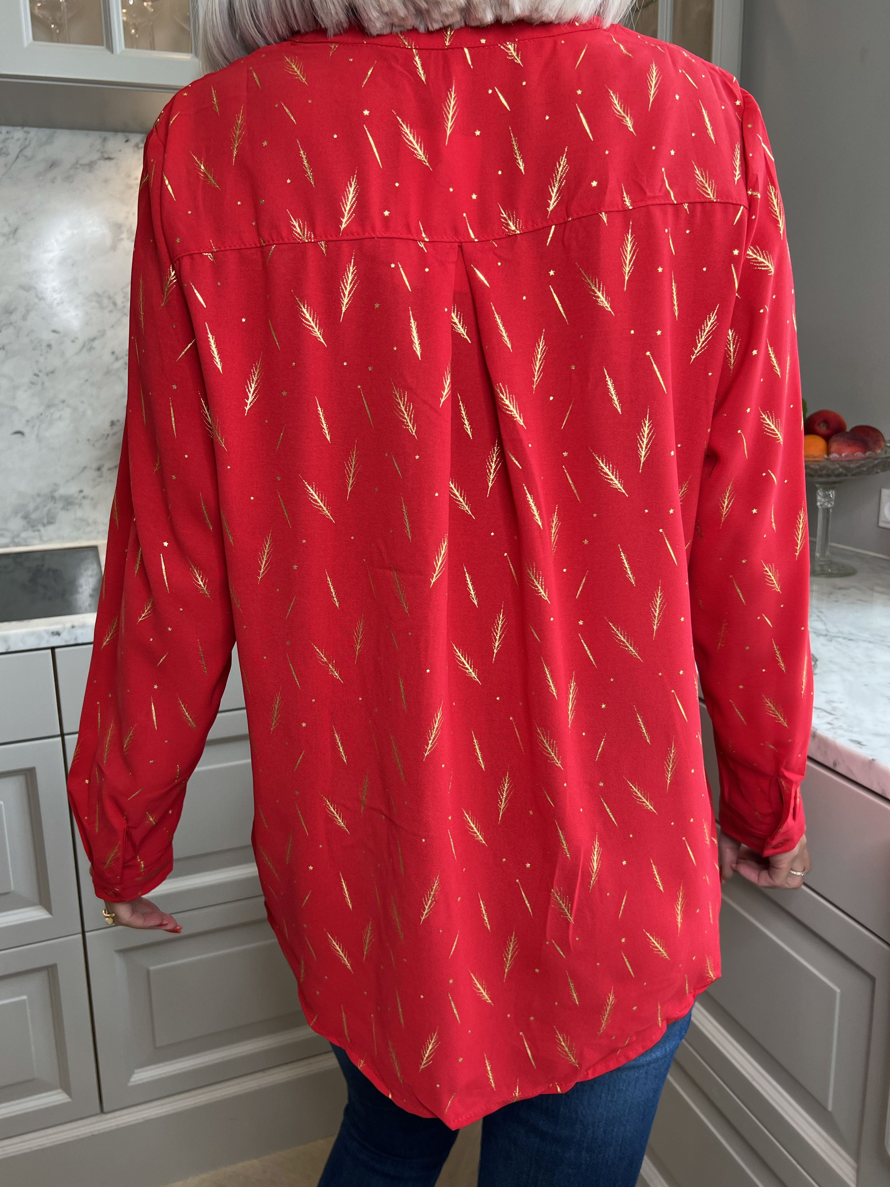 Lina - Fin skjorta med gulddetaljer