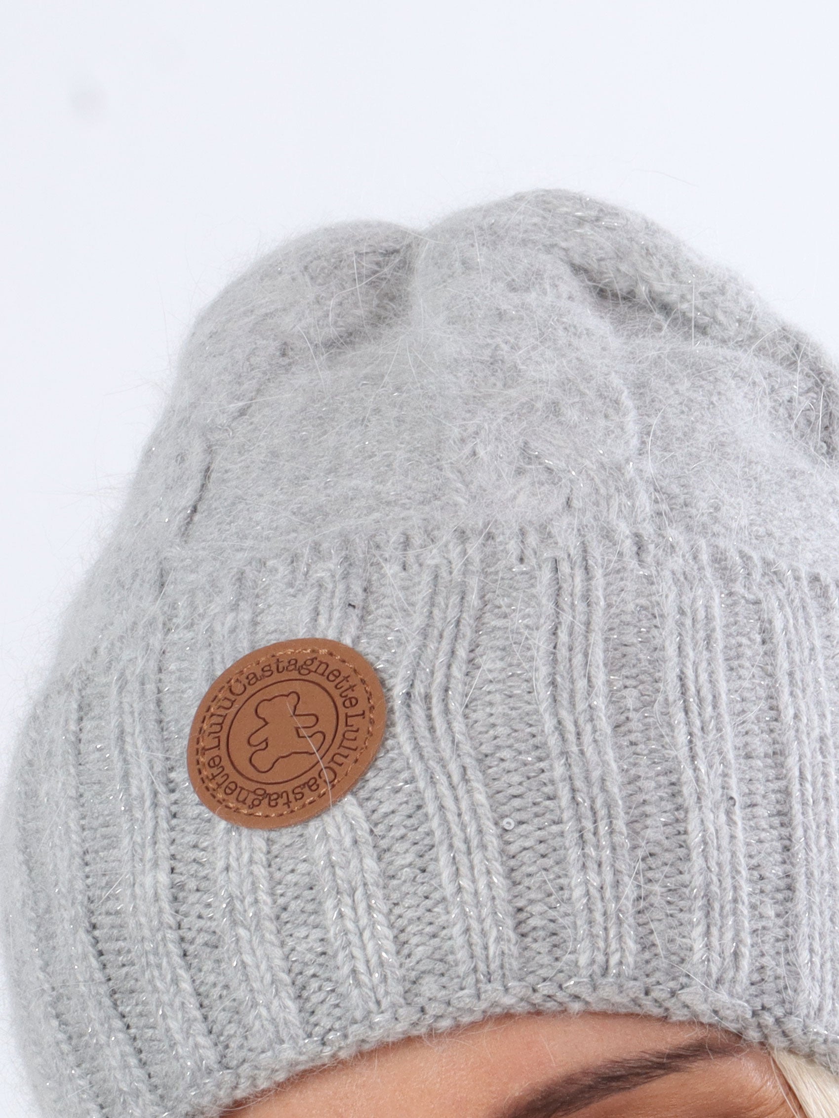 Lirine - Mjuk ullmössa med paljetter - Beige