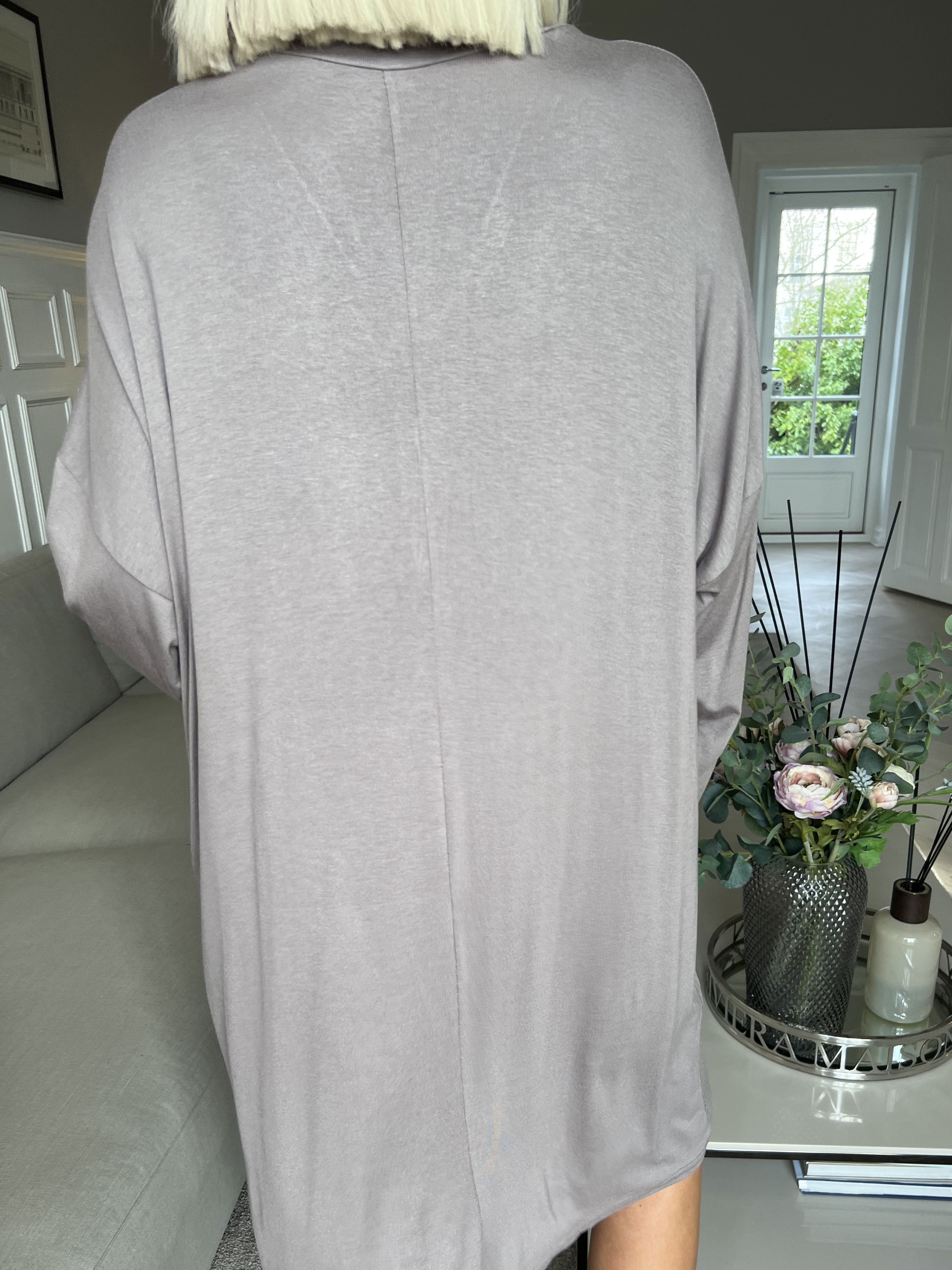 Lorenza plain - Tunika klänning i jersey med dragkedja