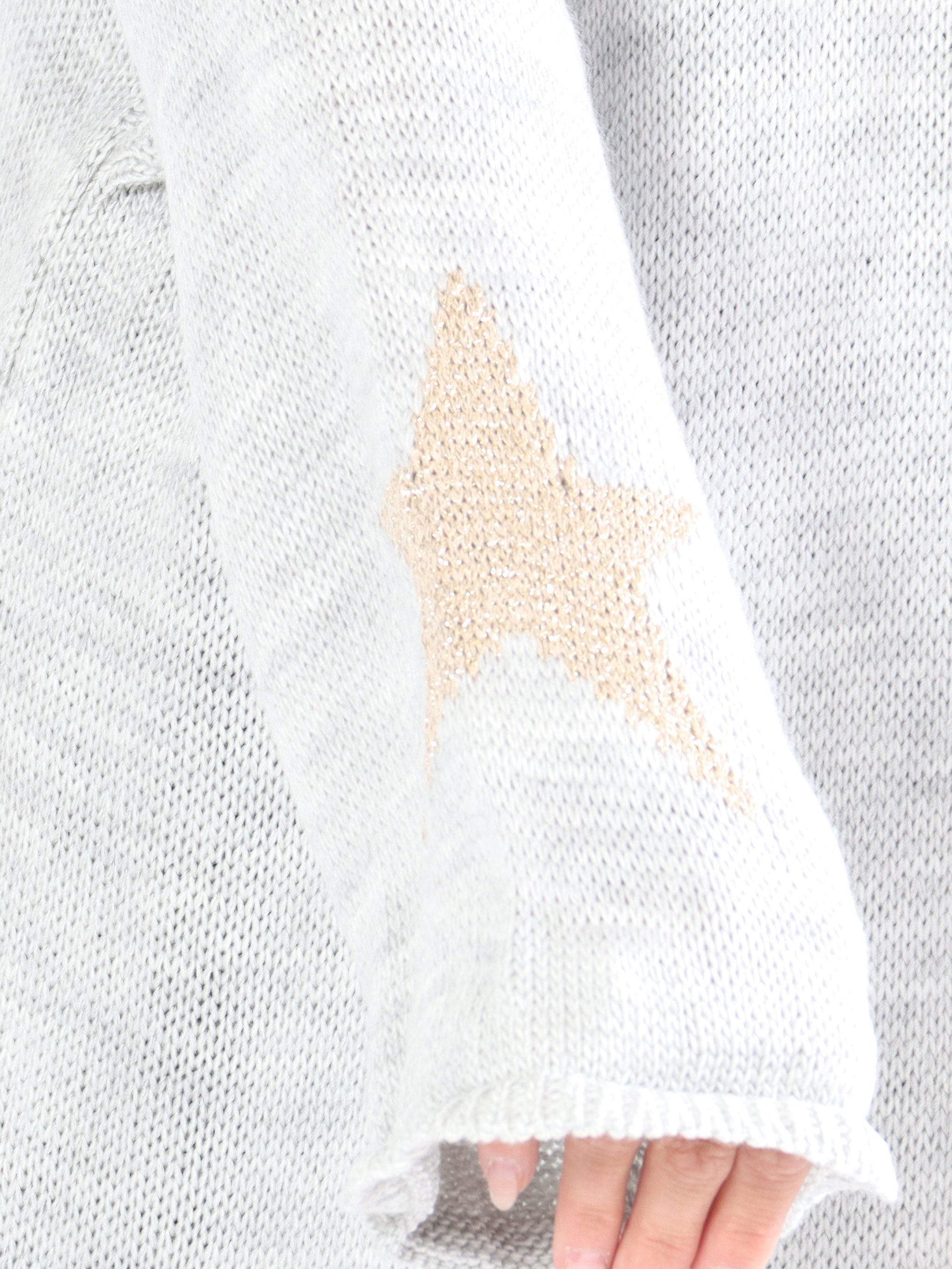 Lowa - Plus size stickad kofta med stjärna - Neon pink