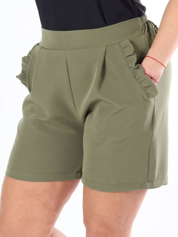 Luz - Feminina shorts med volangkant