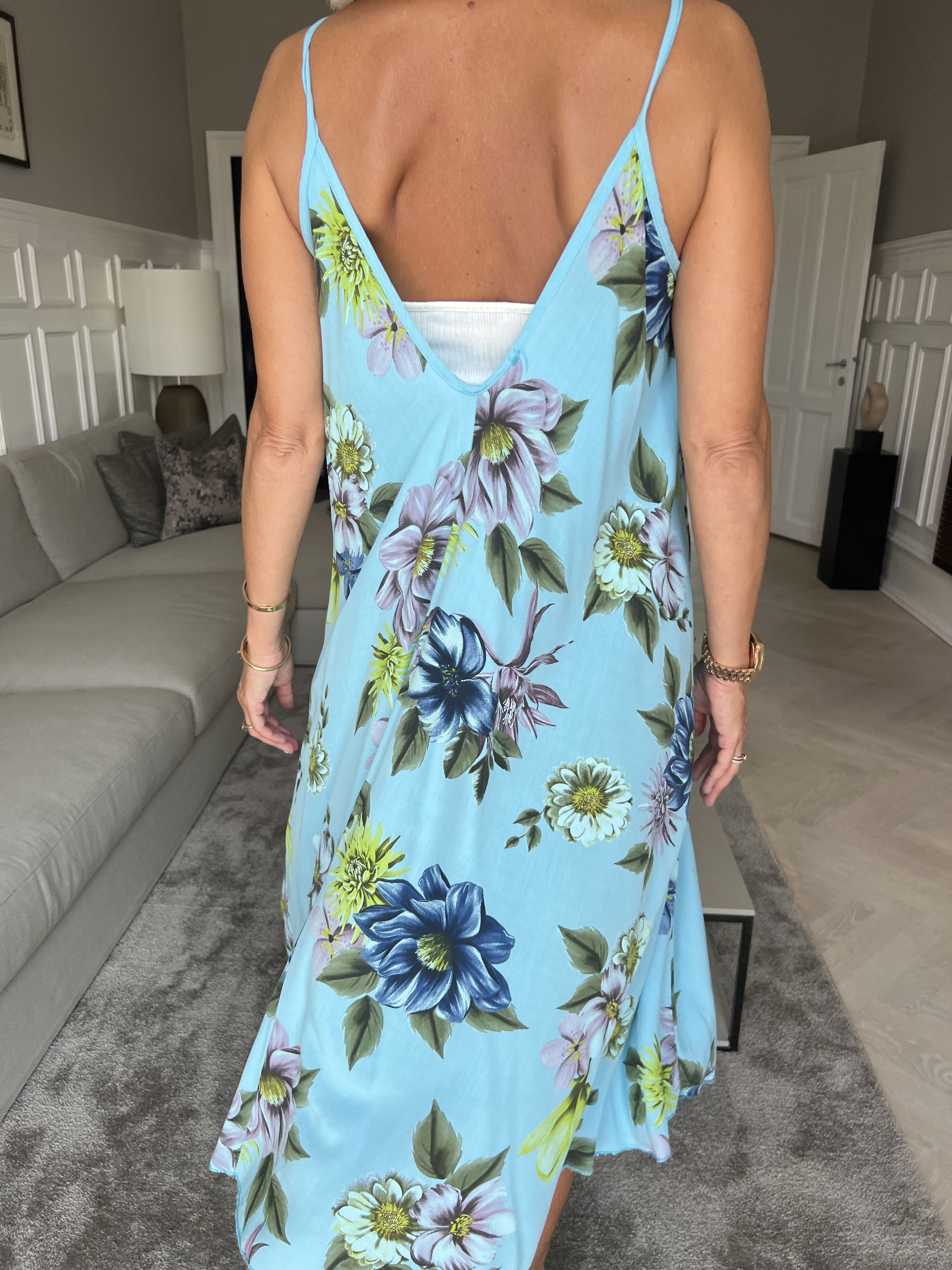 Maddie Flower - Söt klänning med band och blommönster - Rose