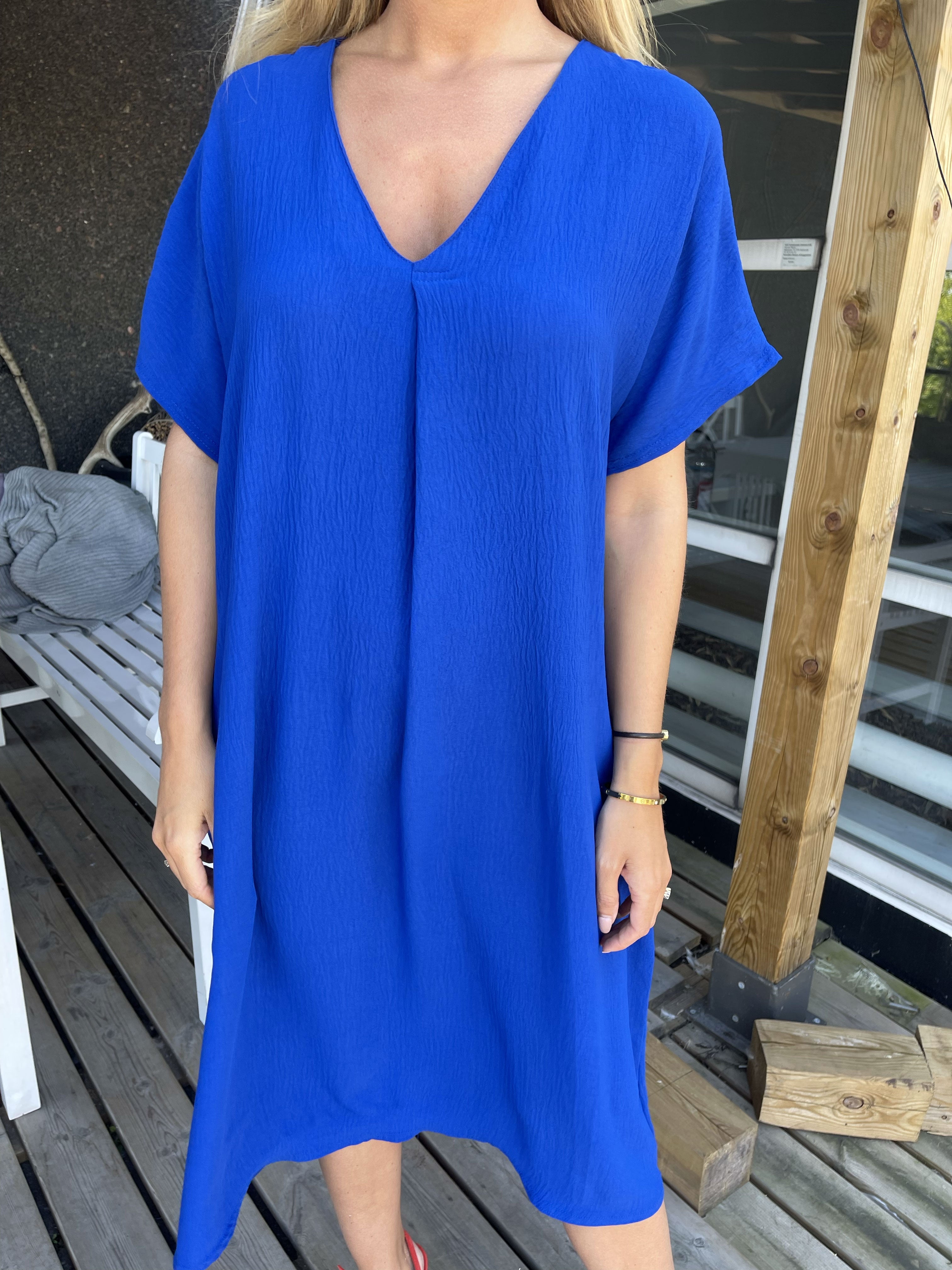 Magga - Lång enkel t-shirt klänning - Orange