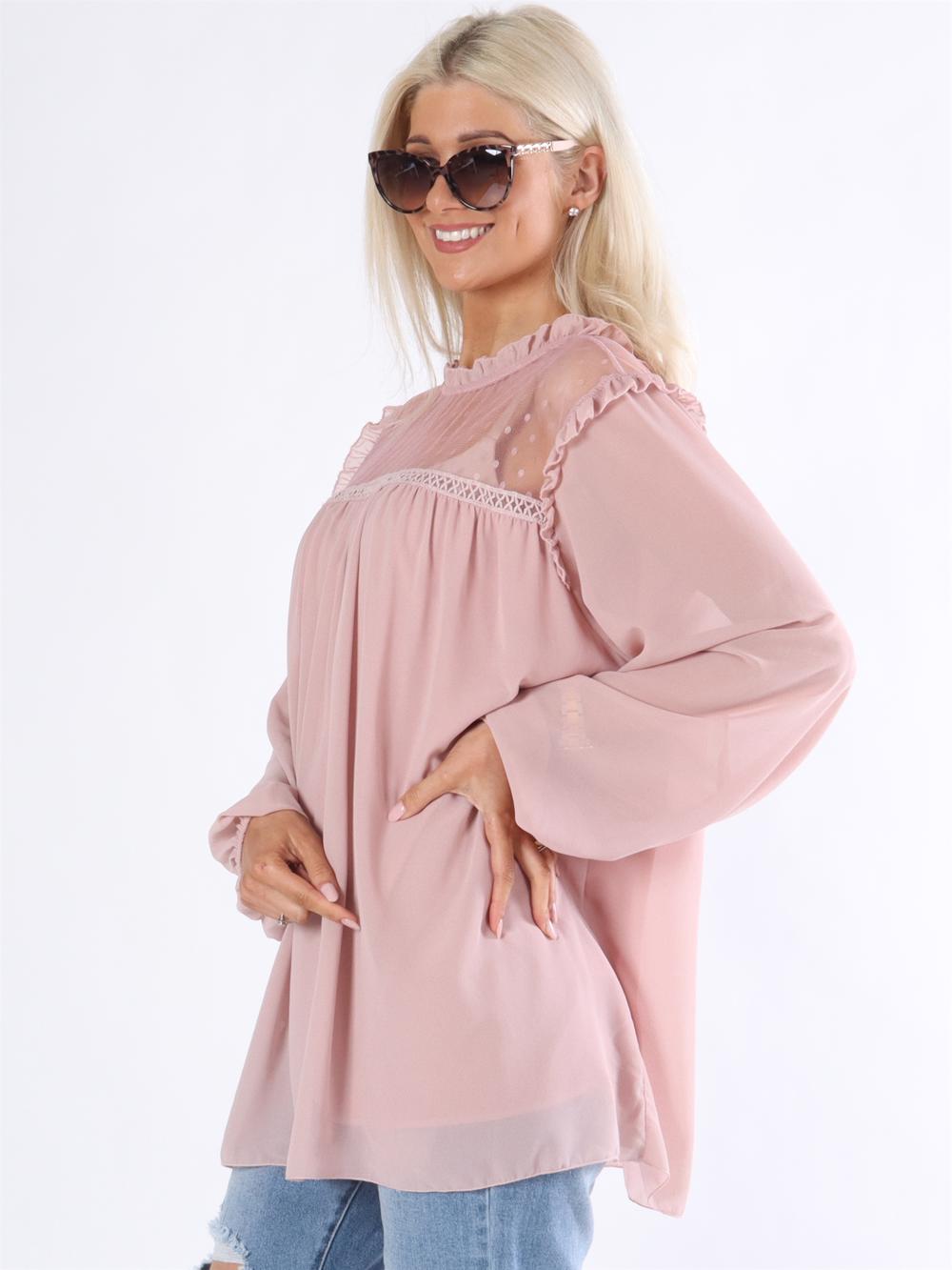 Maise - Tunika med genomskinligt tyg i nacken