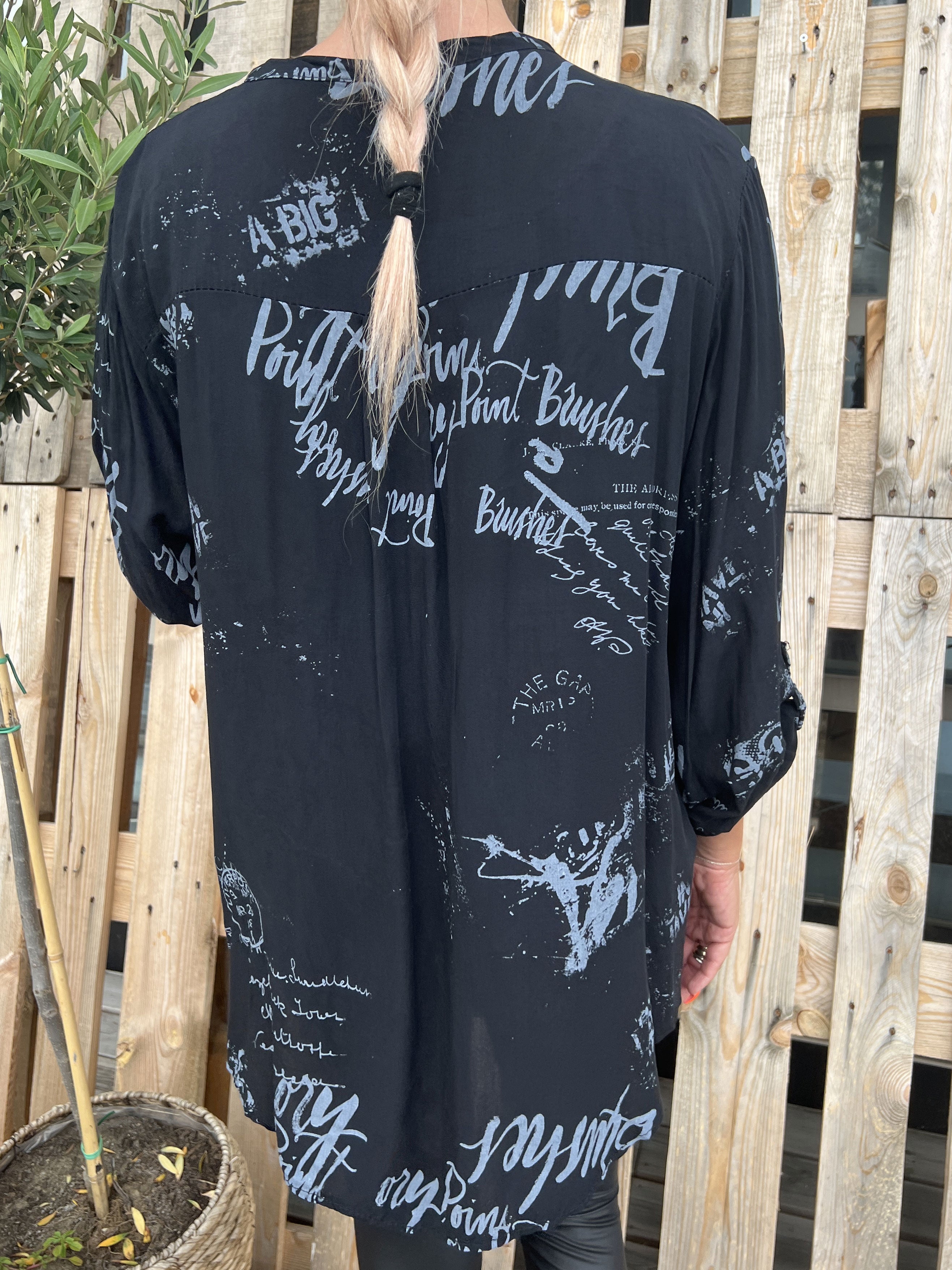 Malone - Skjorta med tryck och ficka på bröstet