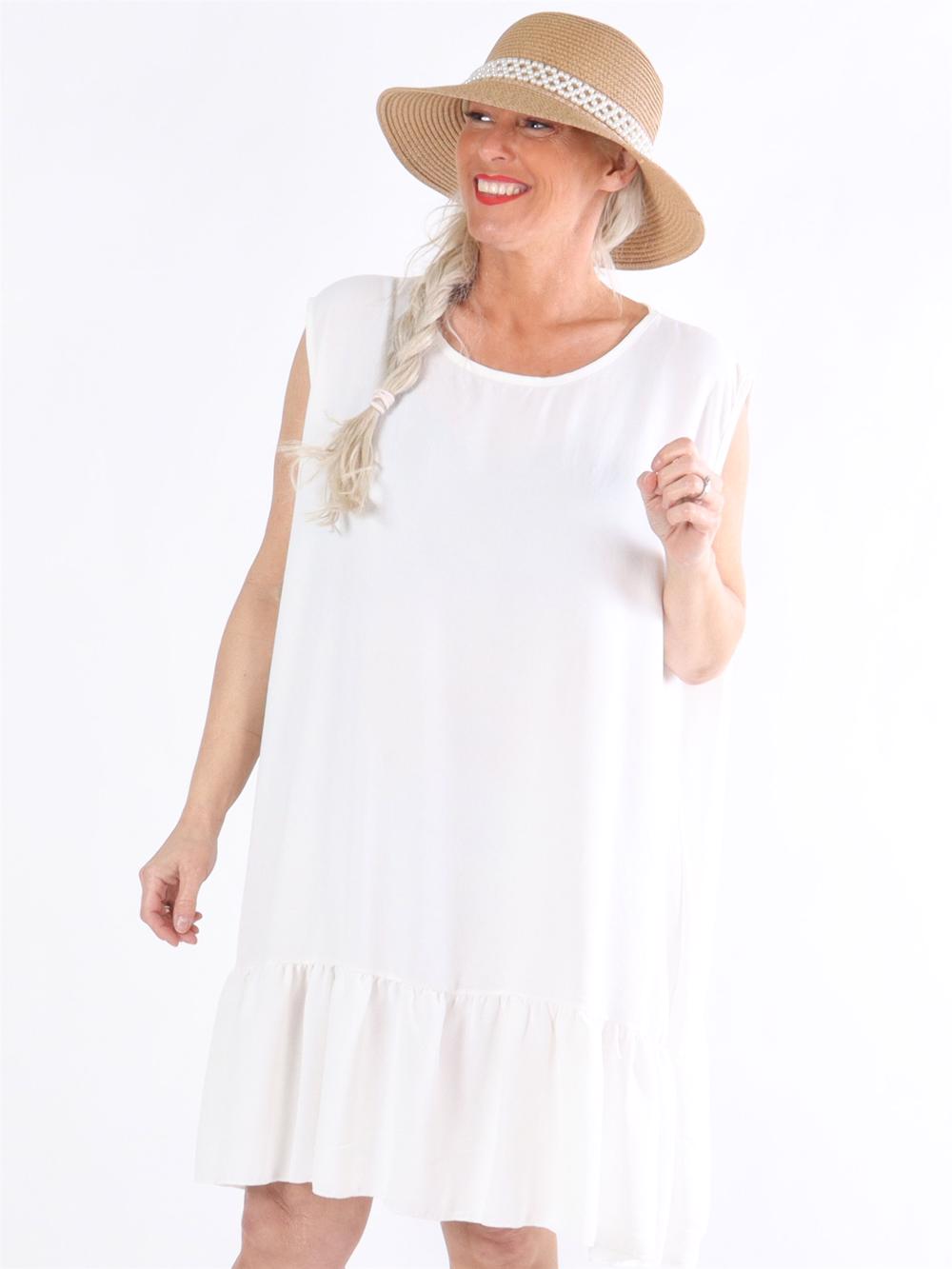 Manola - Klänning i lös passform med volang