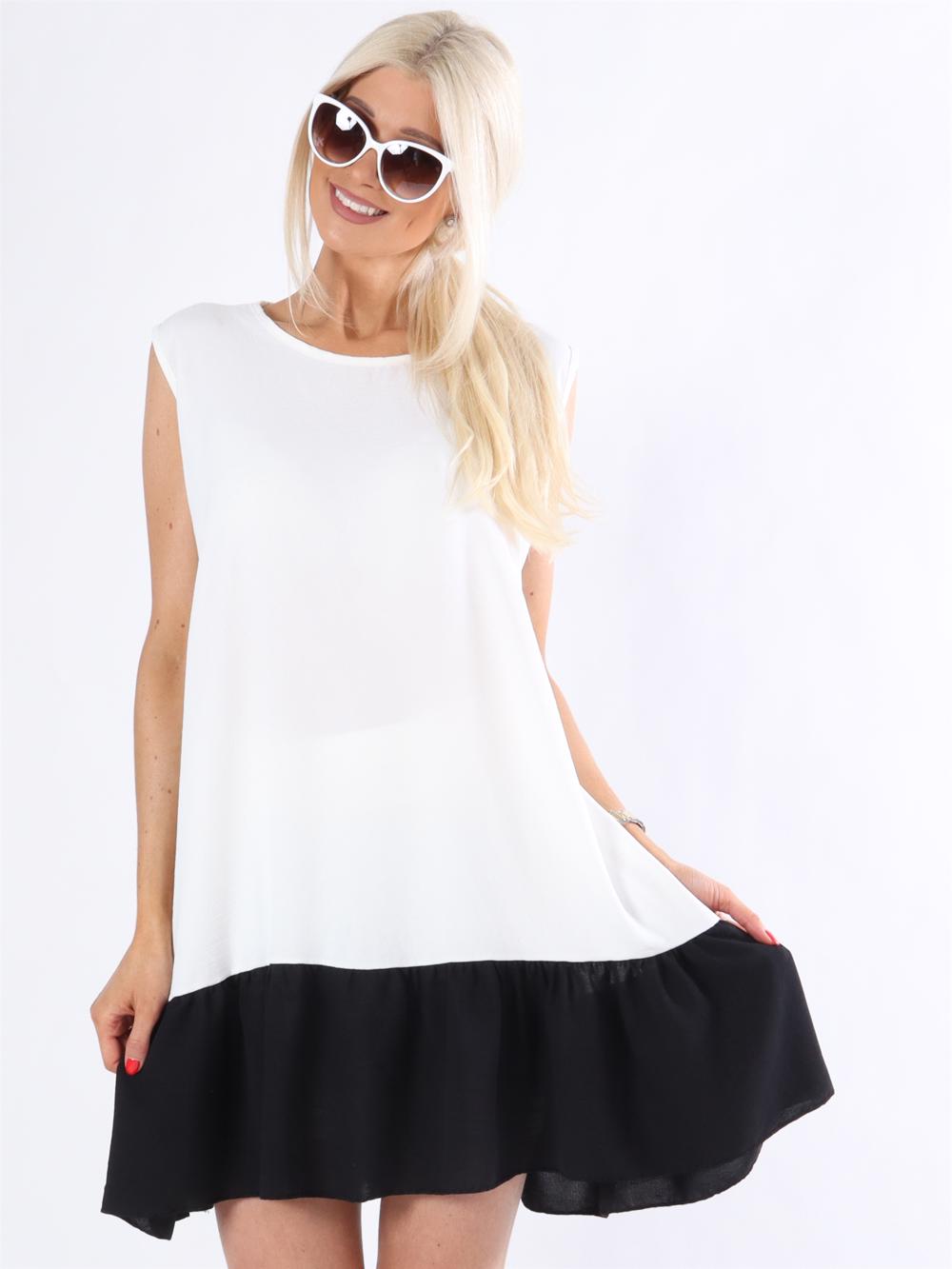 Manola - Klänning i lös passform med volang