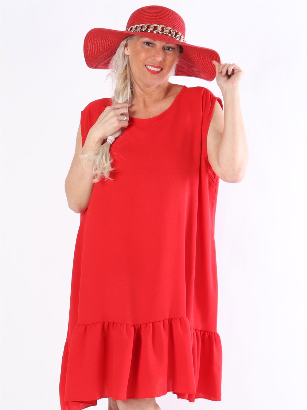 Manola - Klänning i lös passform med volang