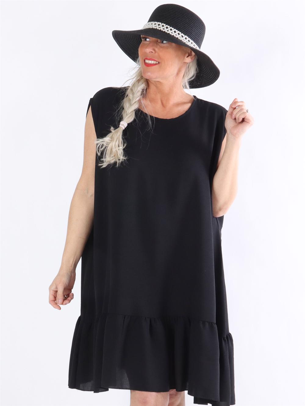 Manola - Klänning i lös passform med volang