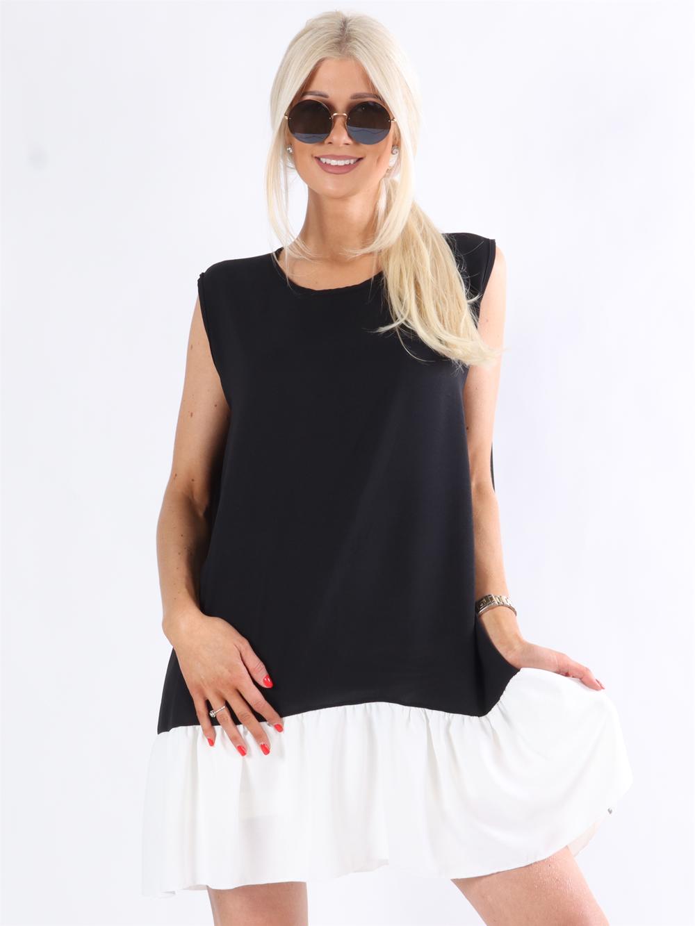 Manola - Klänning i lös passform med volang