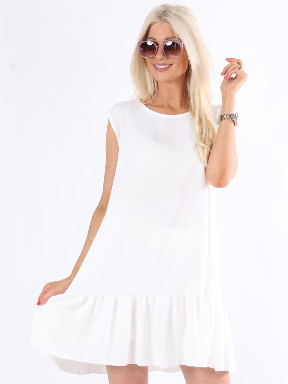 Manola - Klänning i lös passform med volang