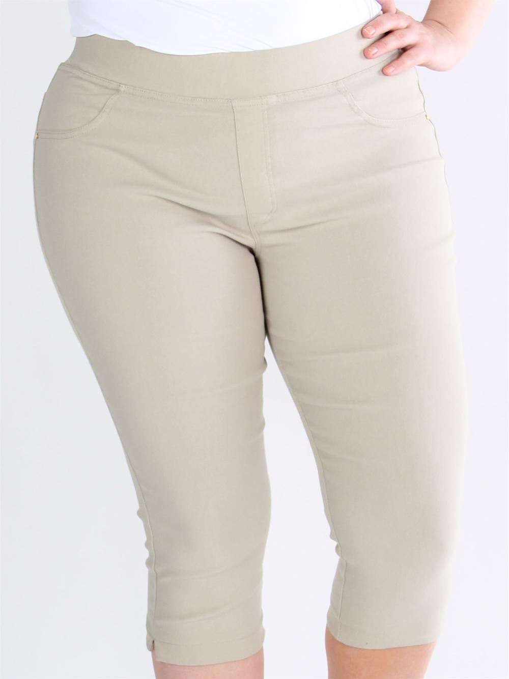 Manuela - Beige trosor i jeanslook