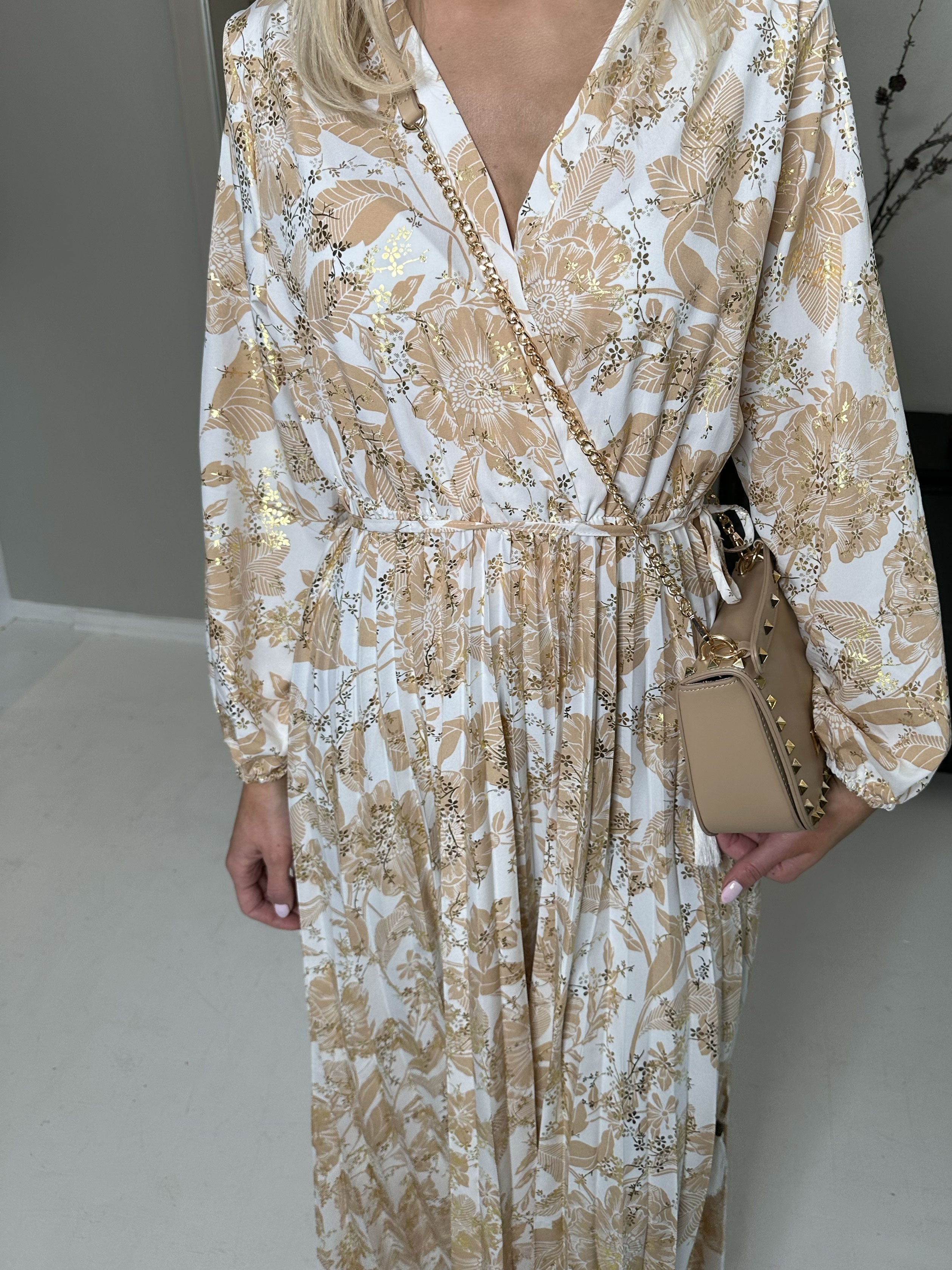 Marinella Flower - Vacker lång klänning med blomstermotiv