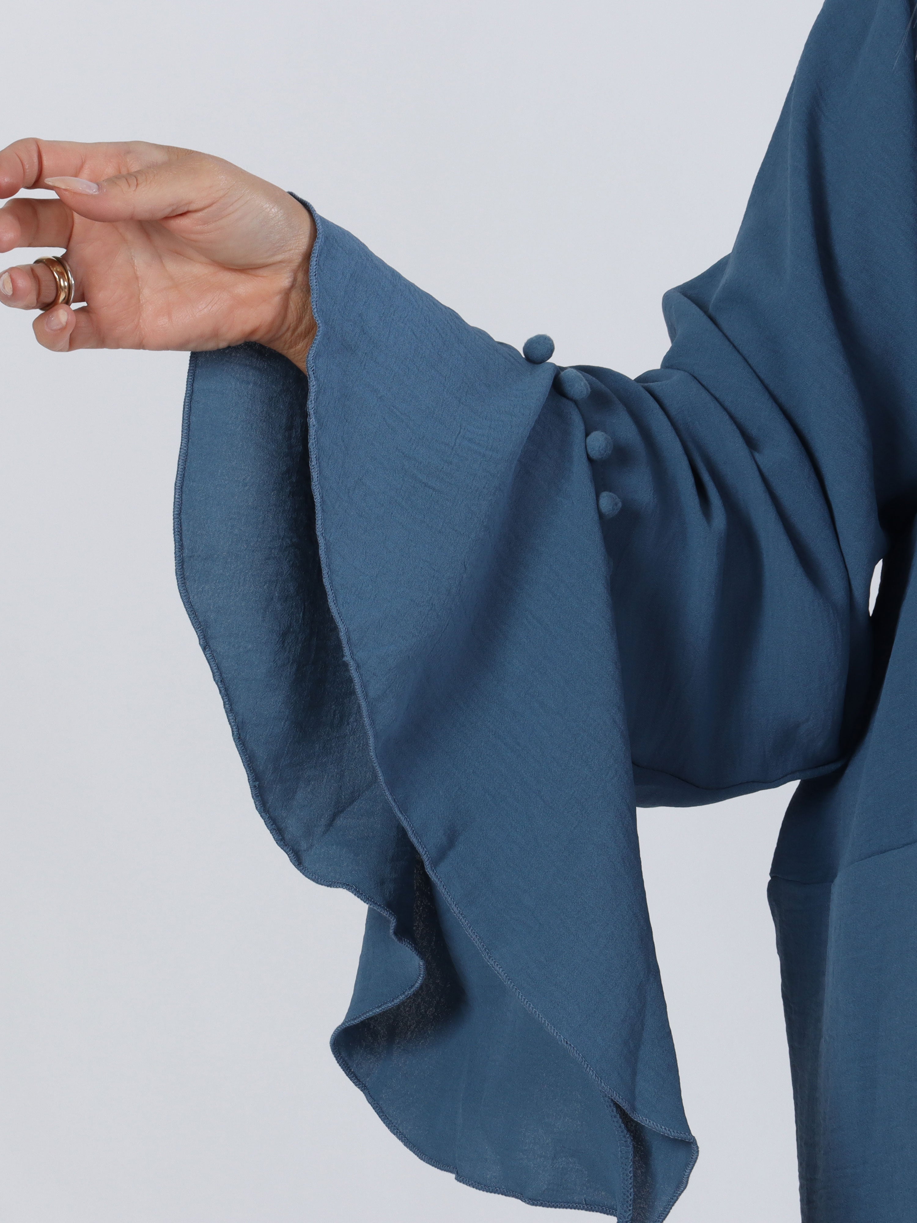 Matilda - Fin klänning i stora storlekar med pompoms - Army