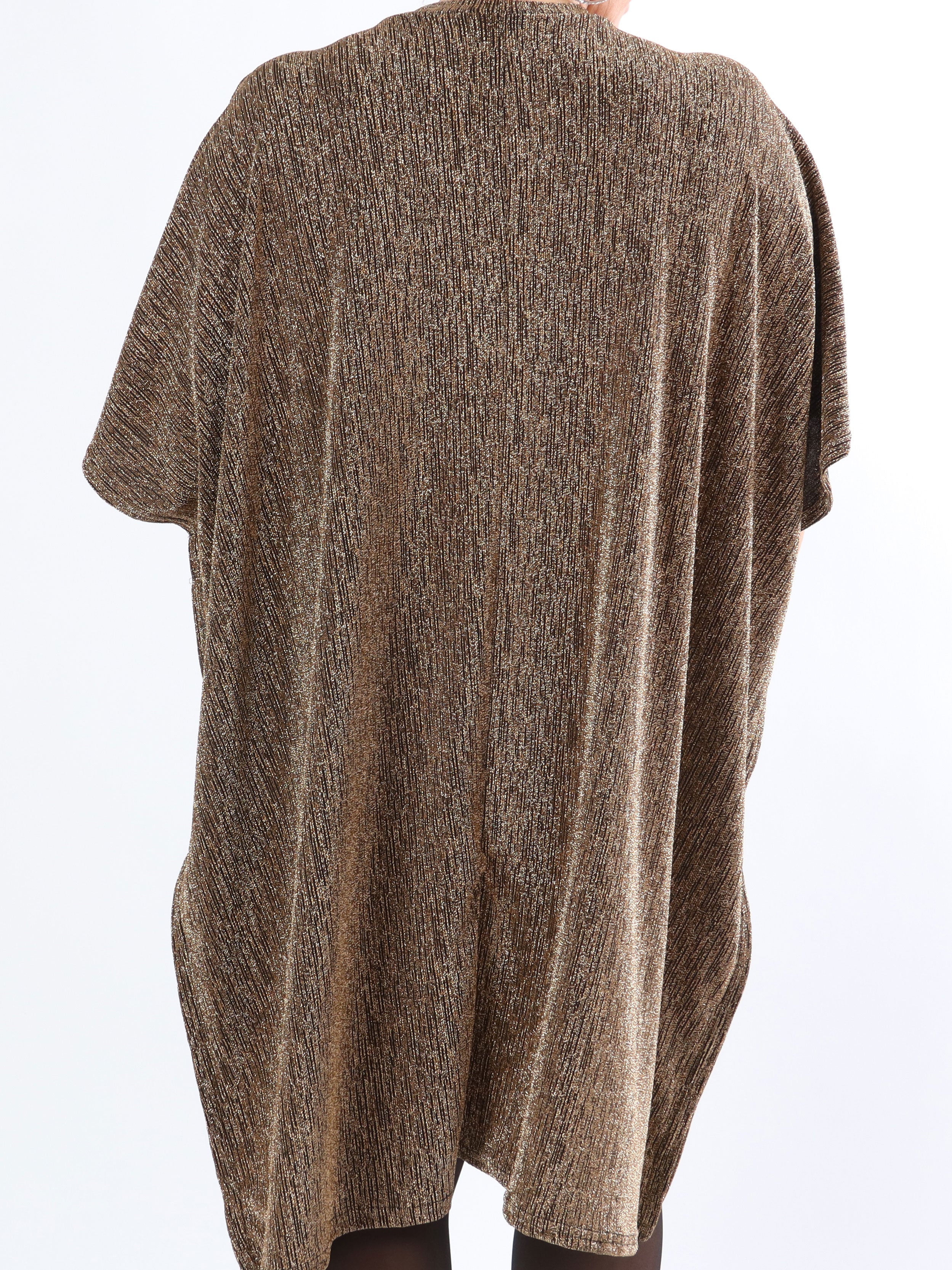 Mayte - Plus size mica klänning med dragkedja - Silver