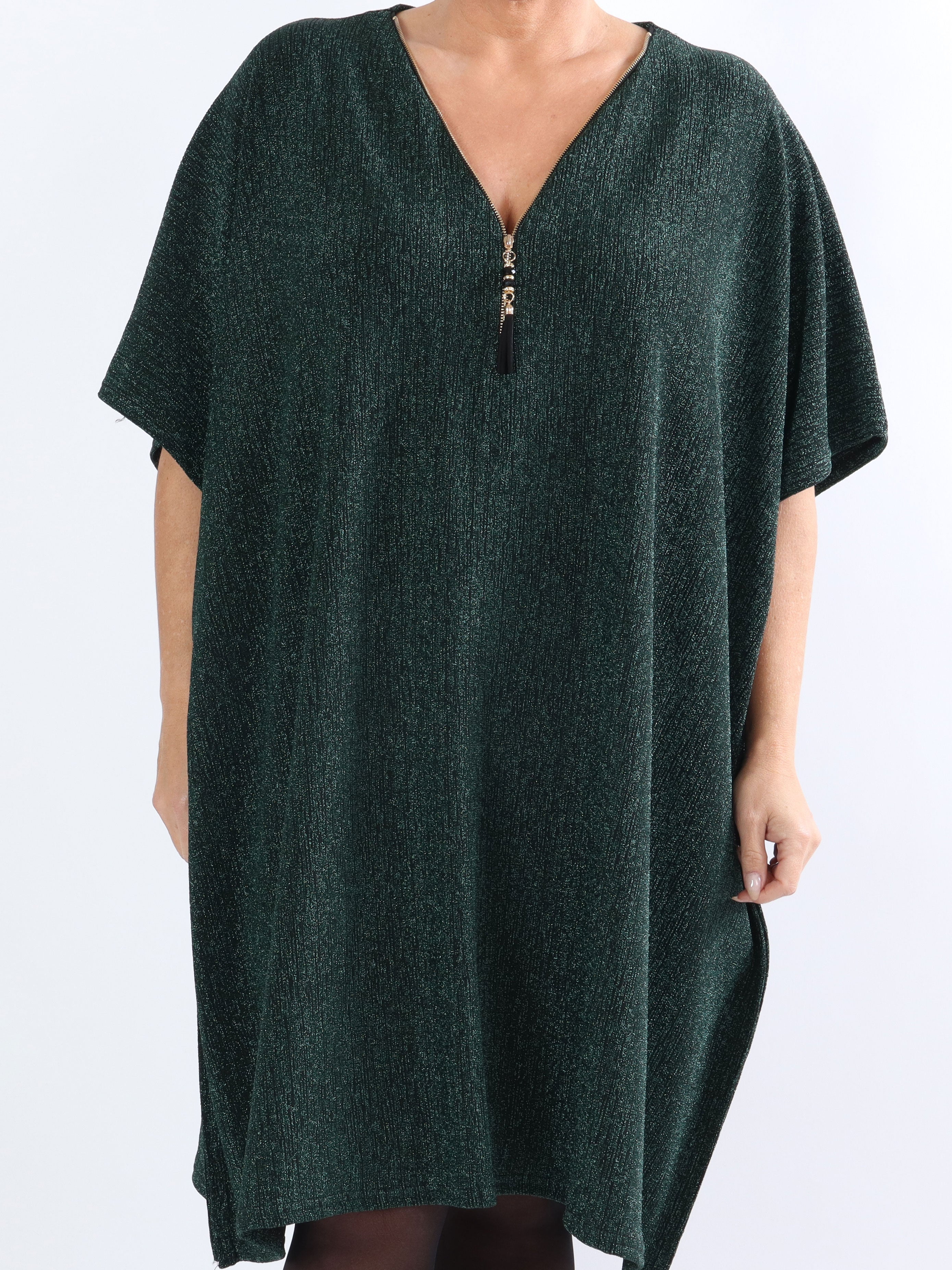 Mayte - Plus size mica klänning med dragkedja