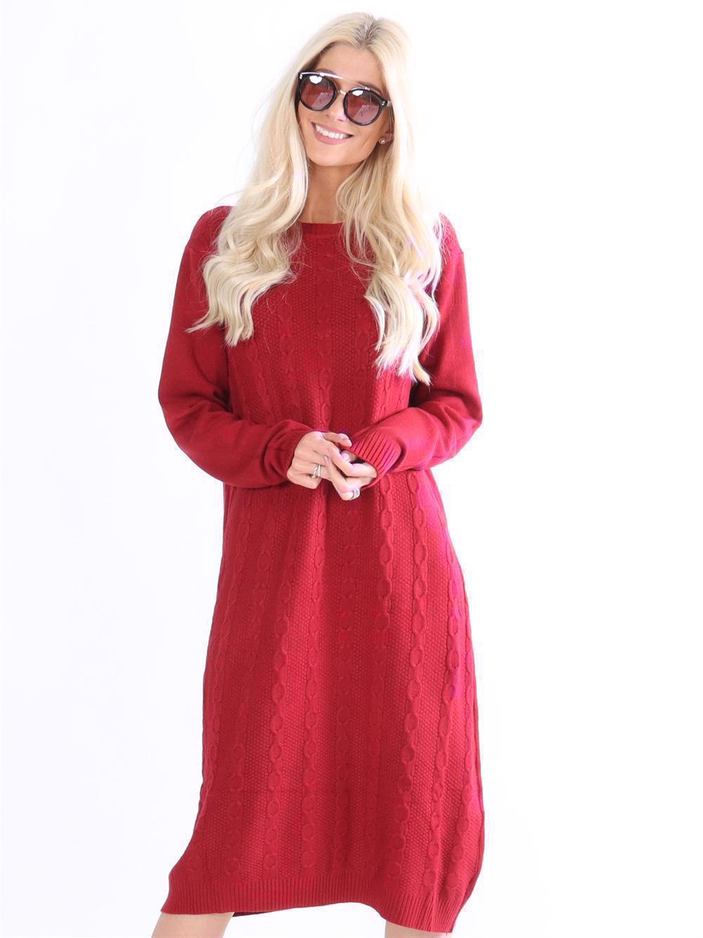 Melanie - Svart mjuk stickad klänning med stretch