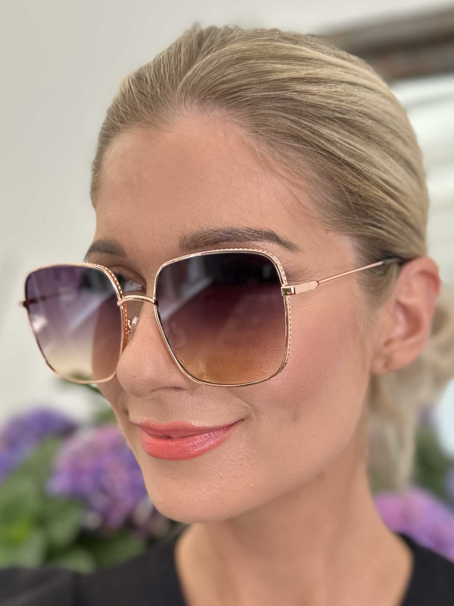 Miami - Fyrkantiga solglasögon med stålram