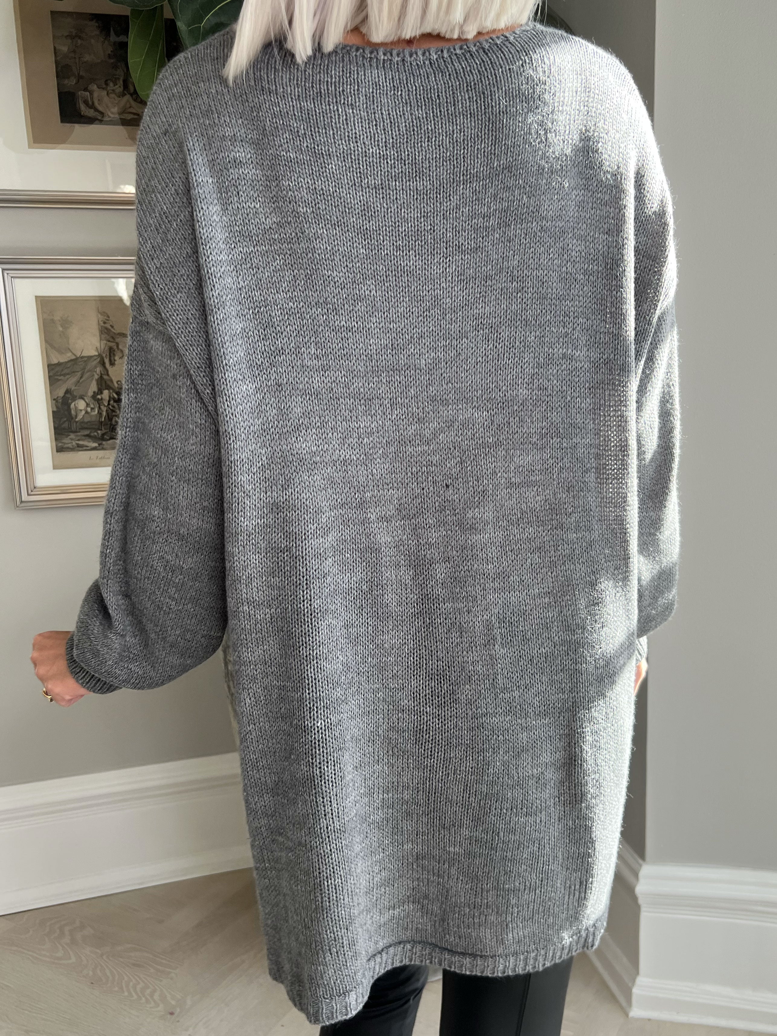 Mickey -  Plus size Stickad blus med motiv