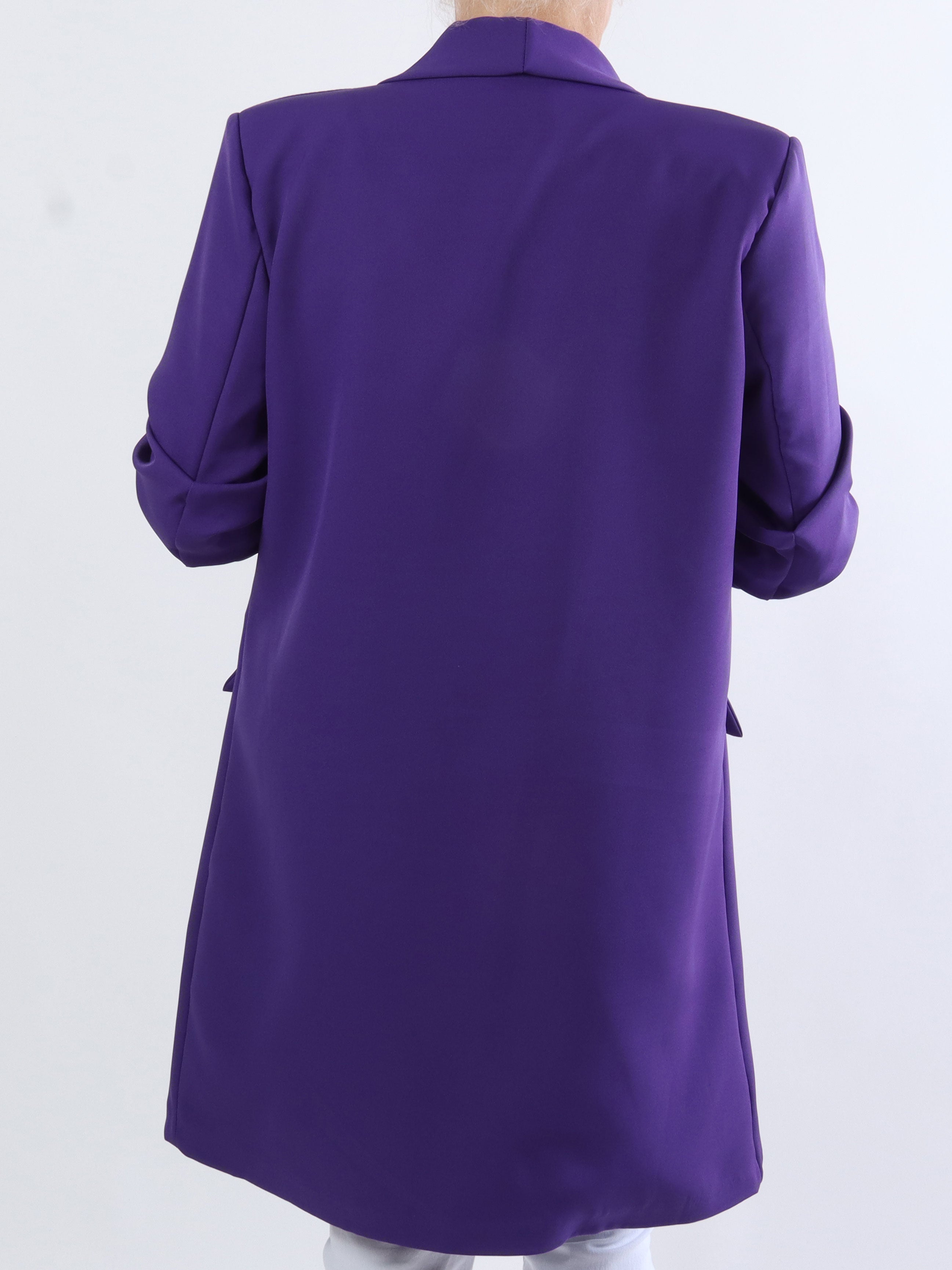 Mila Long - Snygg blazer med veck på ärmen